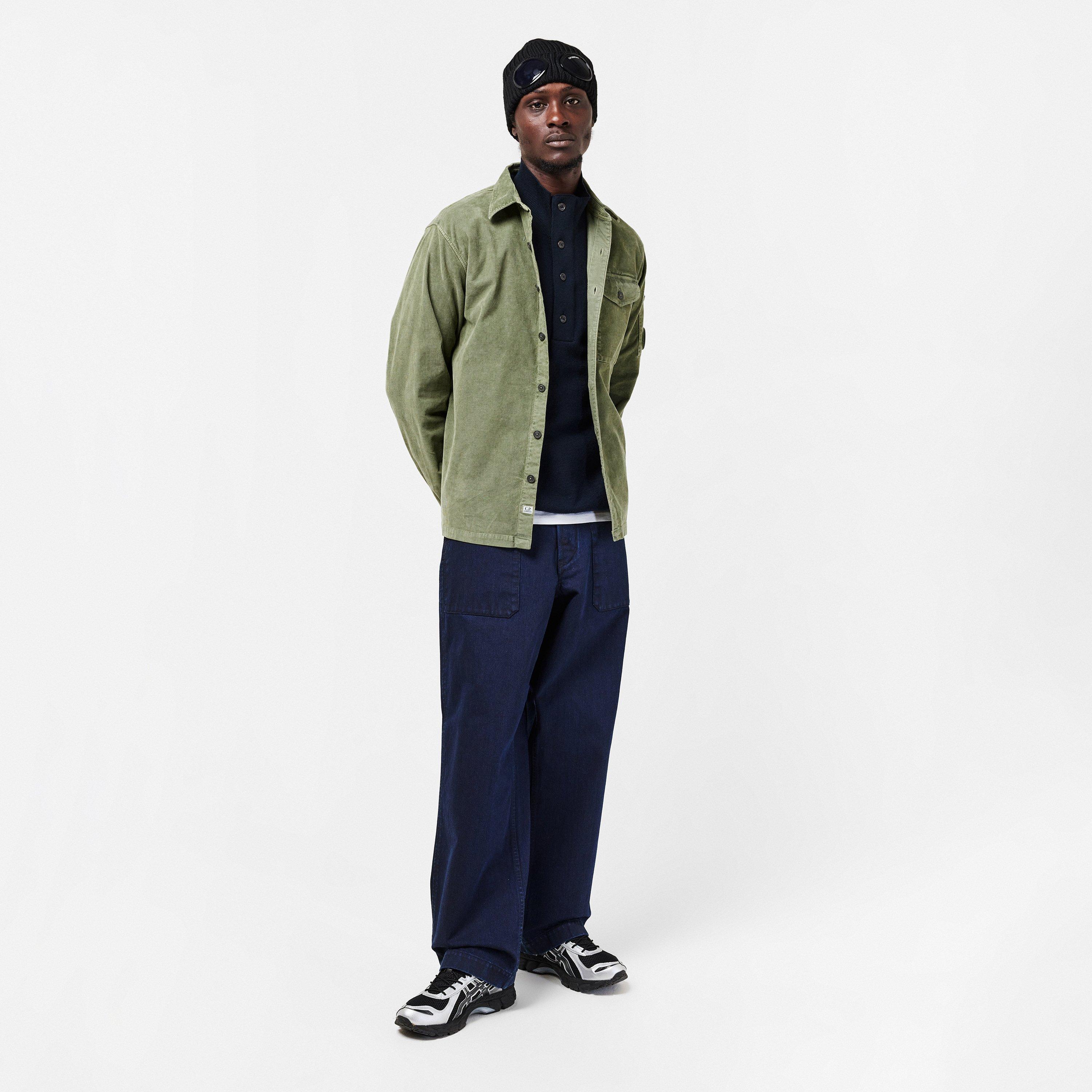 Seagrass 612 - CP Company - Men's Lens Single Pocket Long Sleeve Corduroy Shirt - 6