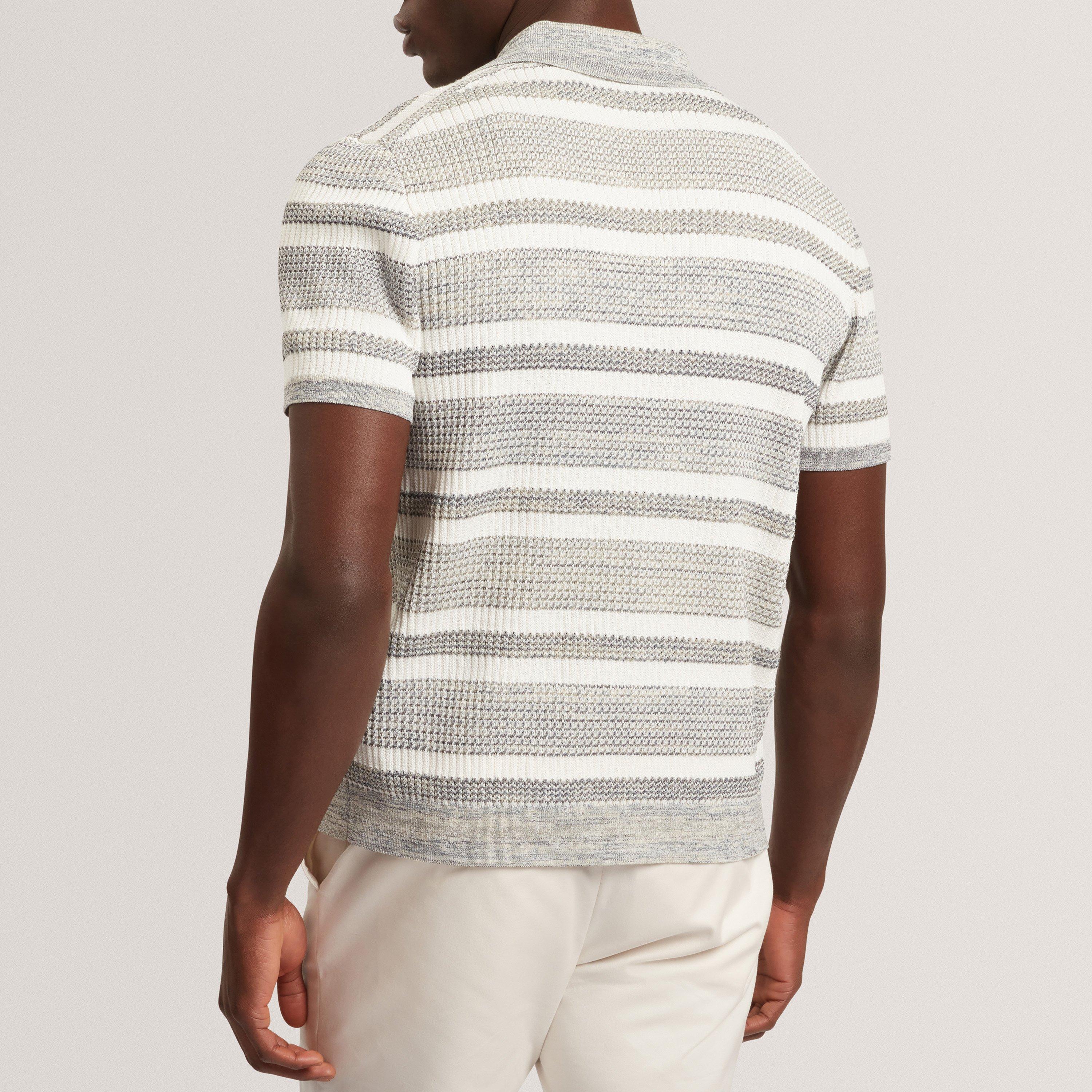 White - Ted Baker - Ted SS Relx StrpShrt Sn62 - 3