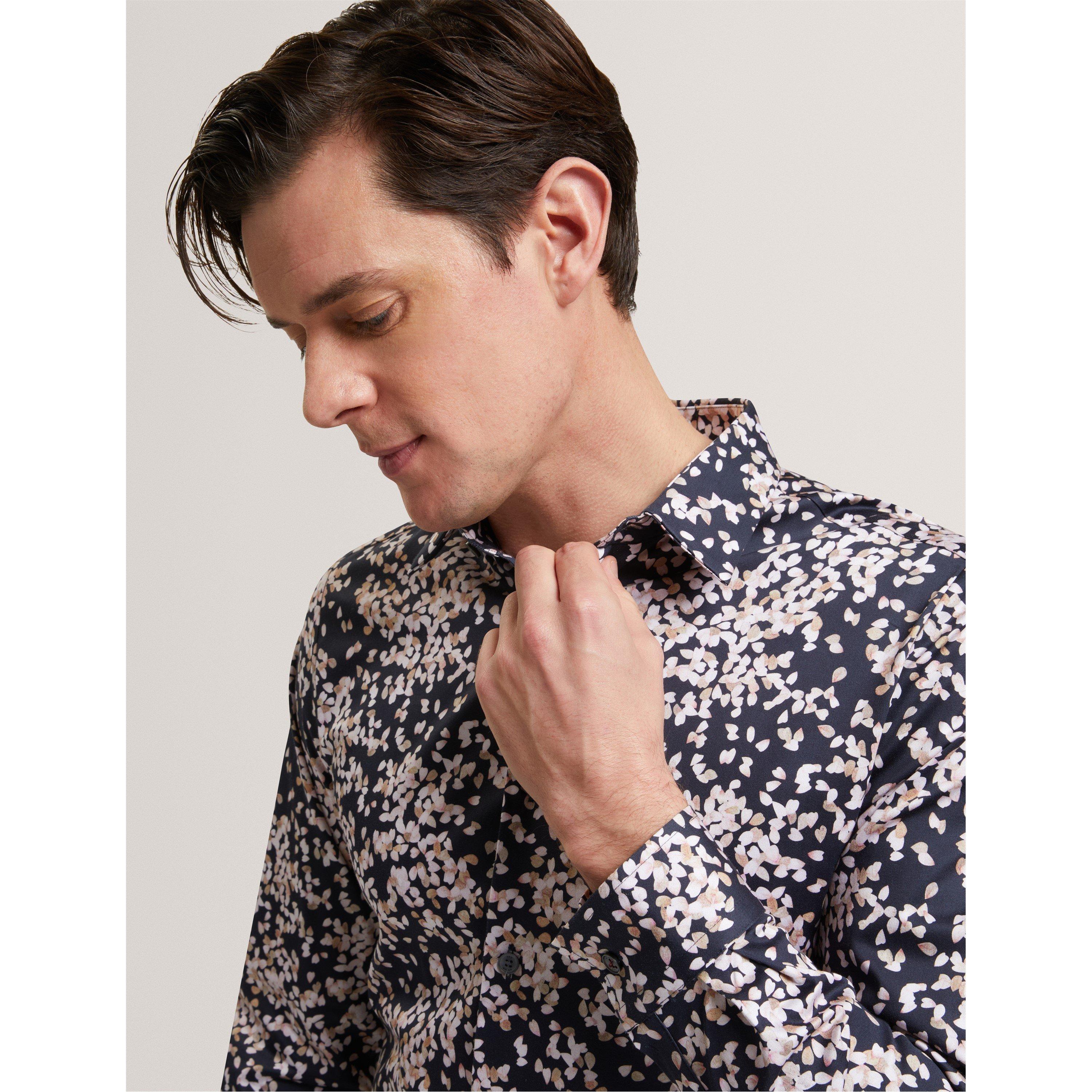 Navy - Ted Baker - Ted LS Botanicl Leaf Sn62 - 4