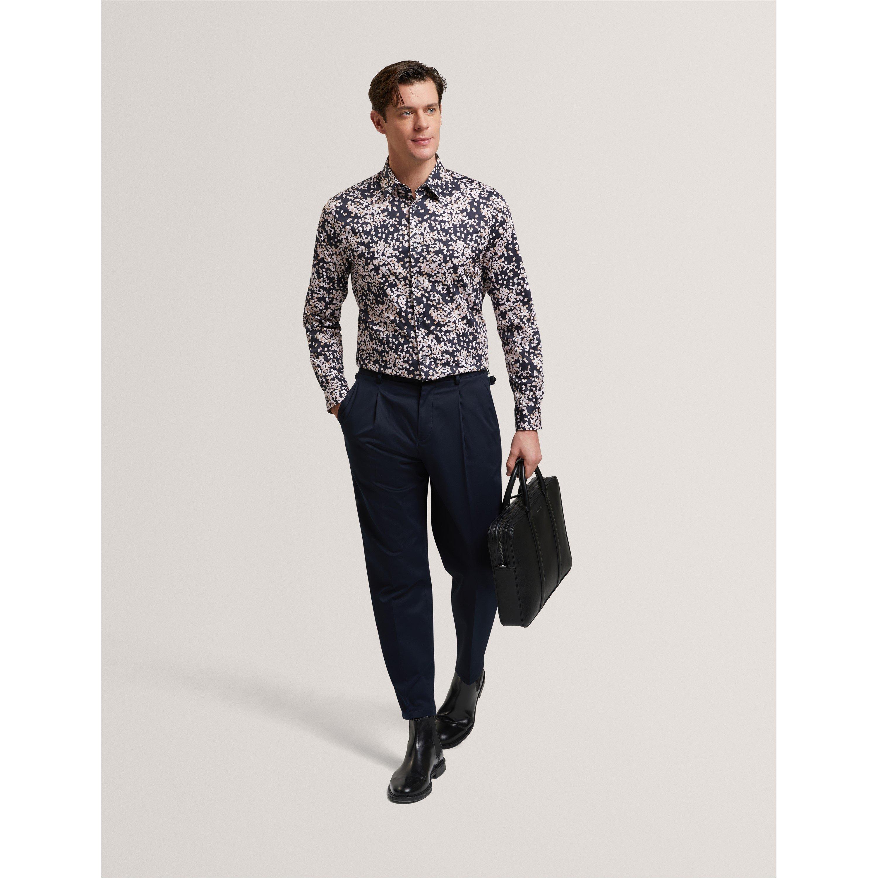 Navy - Ted Baker - Ted LS Botanicl Leaf Sn62 - 5