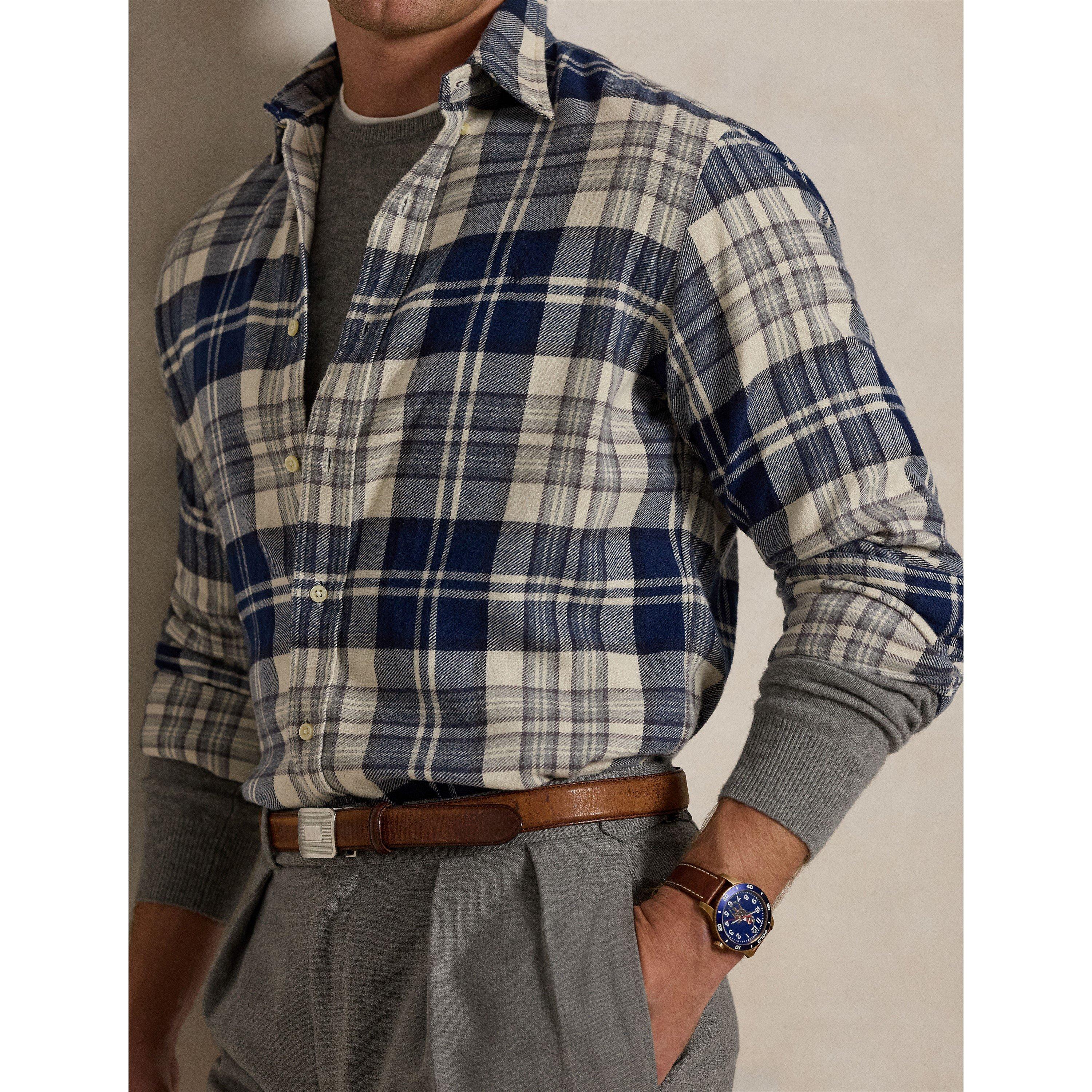 Off White Navy - Polo Ralph Lauren - Polo Flannel Check L Sn64 - 4