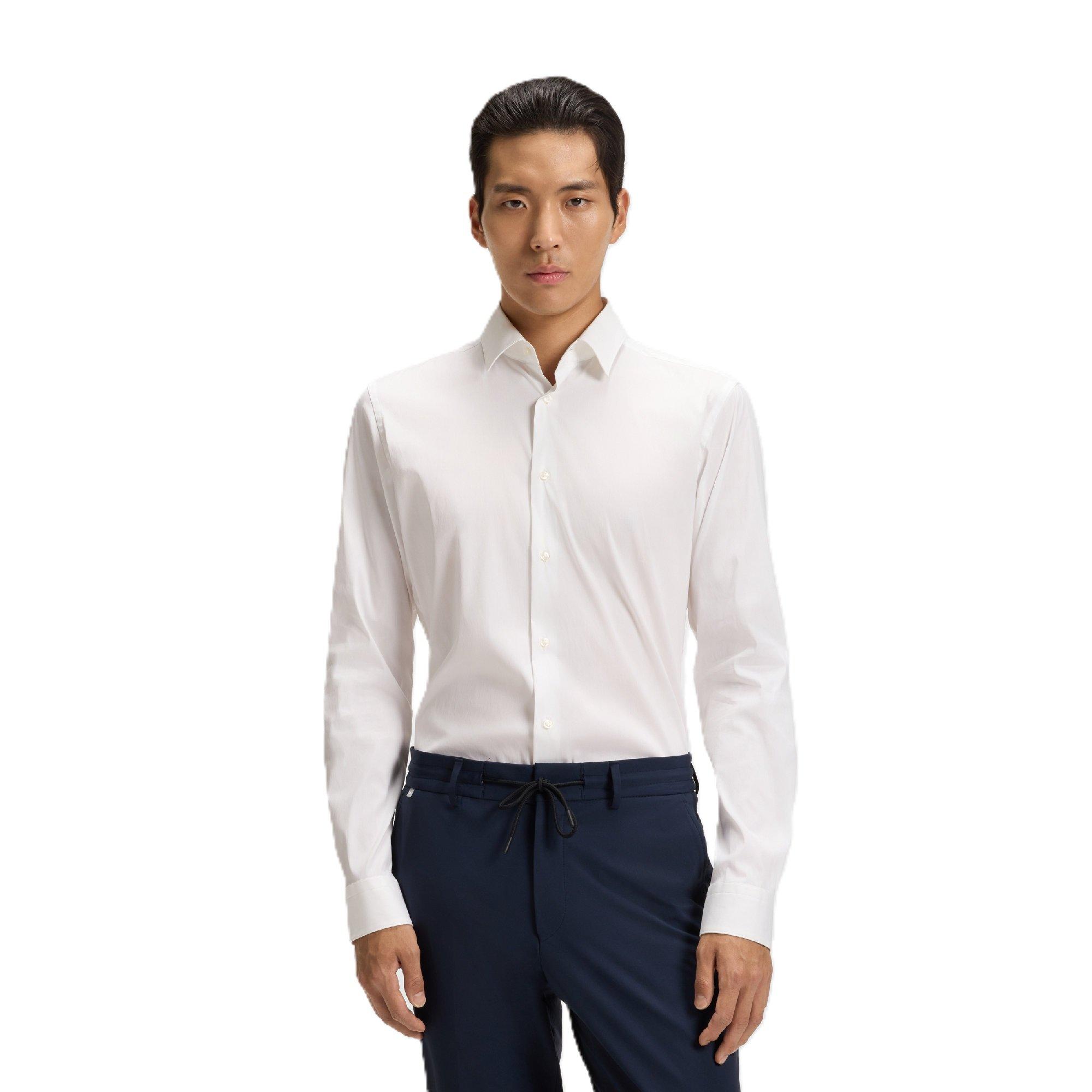 White - Boss - Men's P Ray S Kent Long Sleeve Oxford Shirt - 1