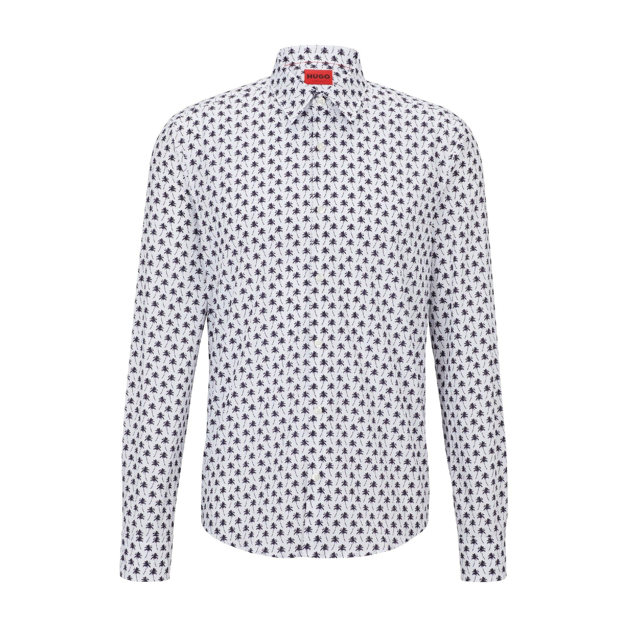 Hugo Men's Ermo Long Sleeve Oxford Shirt - Open White - S