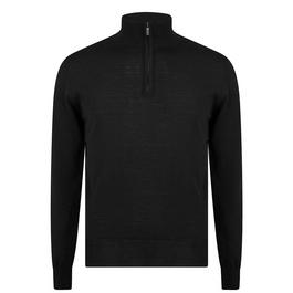 Canali 1 4 Zip Knitted Jumper