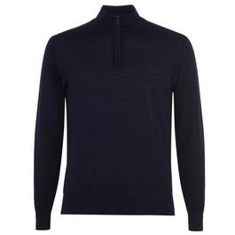 Canali 1 4 Zip Knitted Jumper