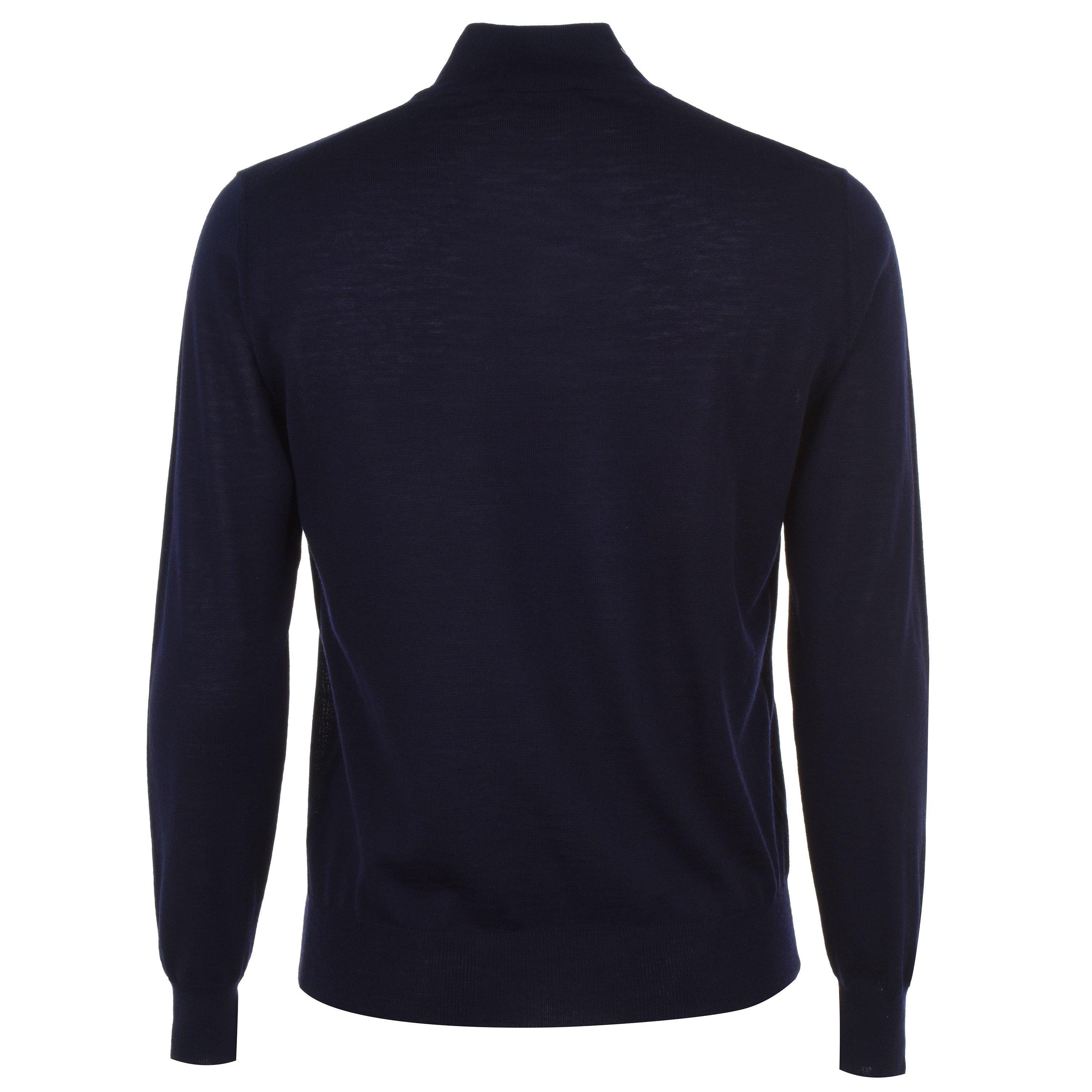 Navy 300 - Canali - quarter Zip Knitted Jumper - 8
