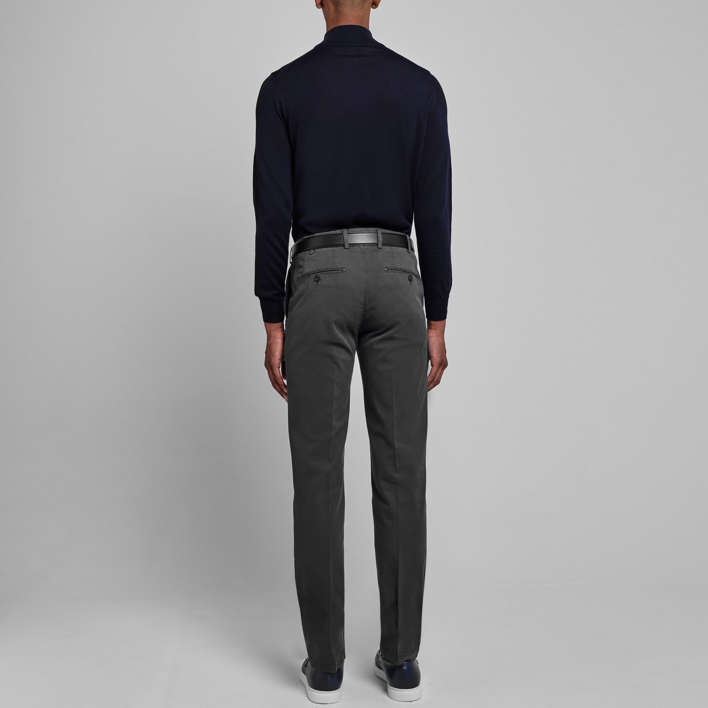 Navy 300 - Canali - quarter Zip Knitted Jumper - 4