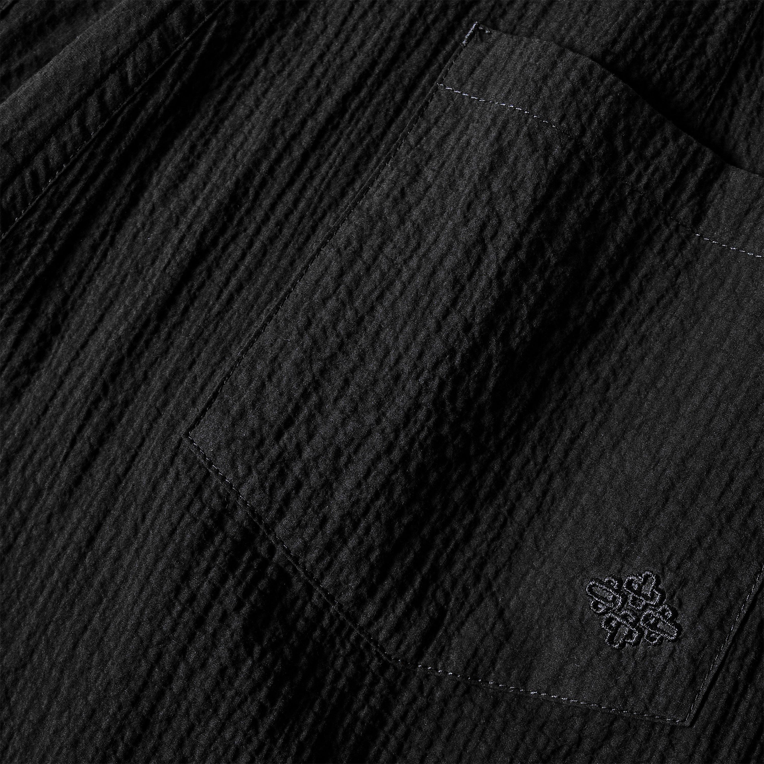 Black - The Couture Club - Men's Patterned Short Sleeve Shirt - 5
