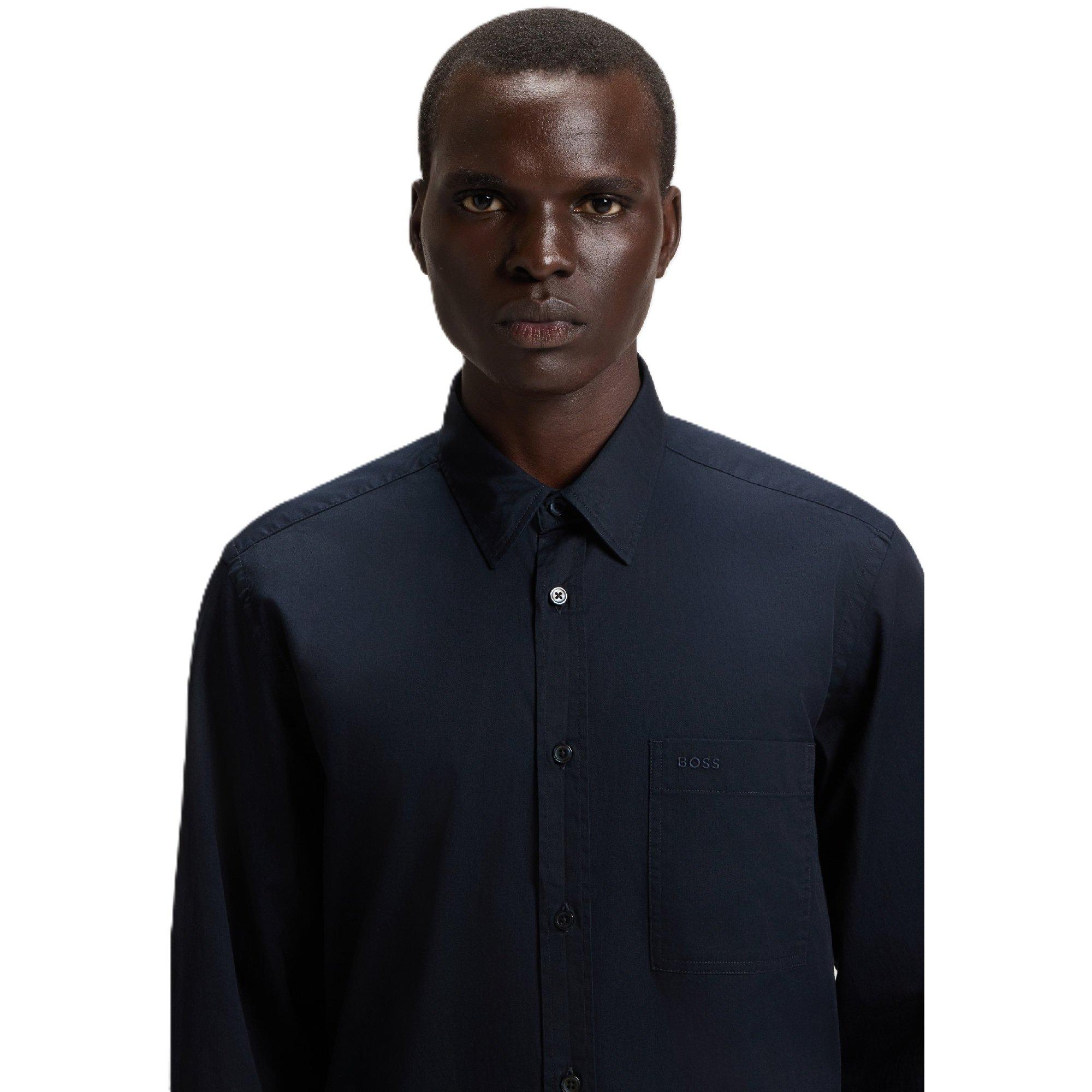Dark Blue - Boss - H-Liam-Kent-E-1p-243 10262057 Oxford Shirt Mens - 3