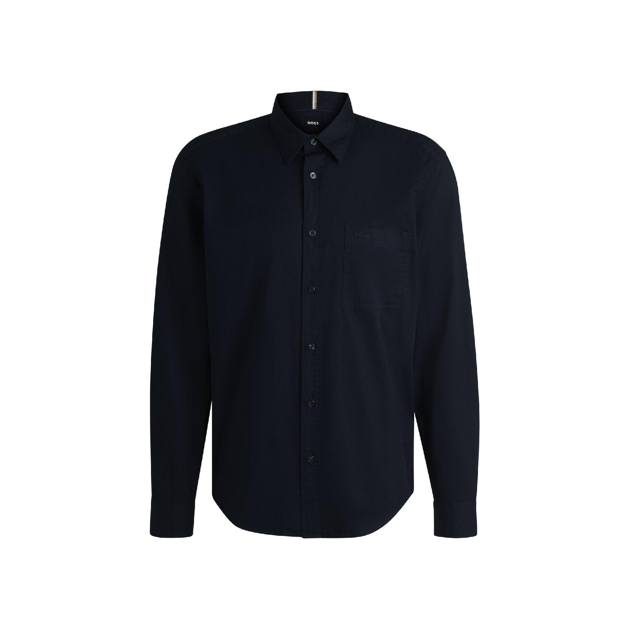 Dark Blue - Boss - H-Liam-Kent-E-1p-243 10262057 Oxford Shirt Mens - 4