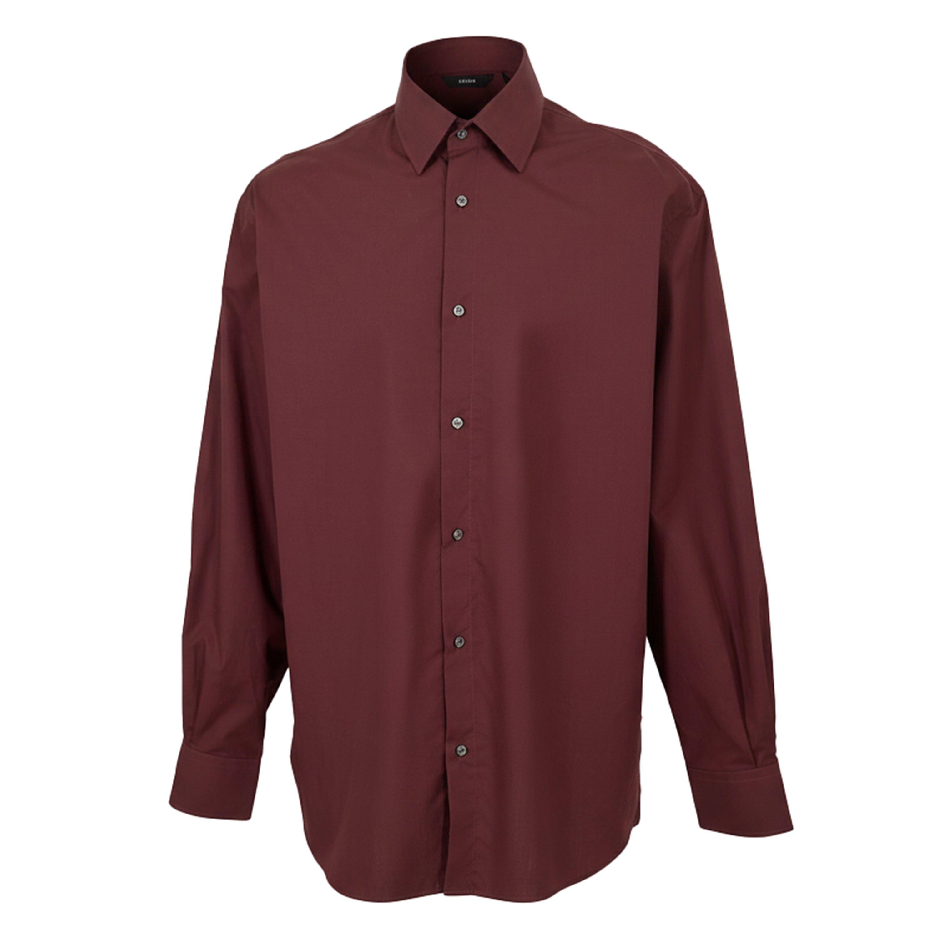 Boss Men's Netstat Long Sleeve Oxford Shirt - Open Brown - M
