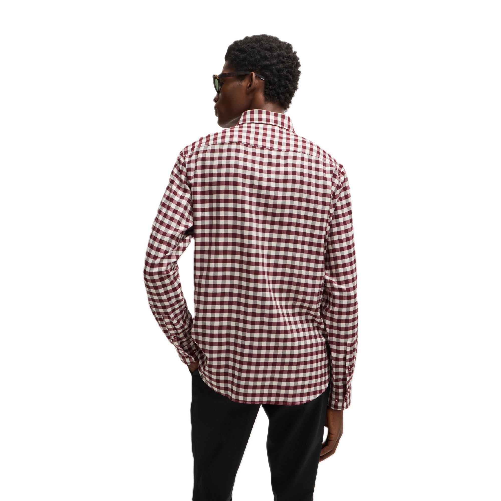 Dark Red - Boss - C-Hal-Spread-C1-223 10262140 0 Oxford Shirt Mens - 2