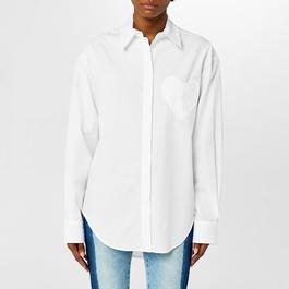 Moschino Heart Poplin Droptail Blouse