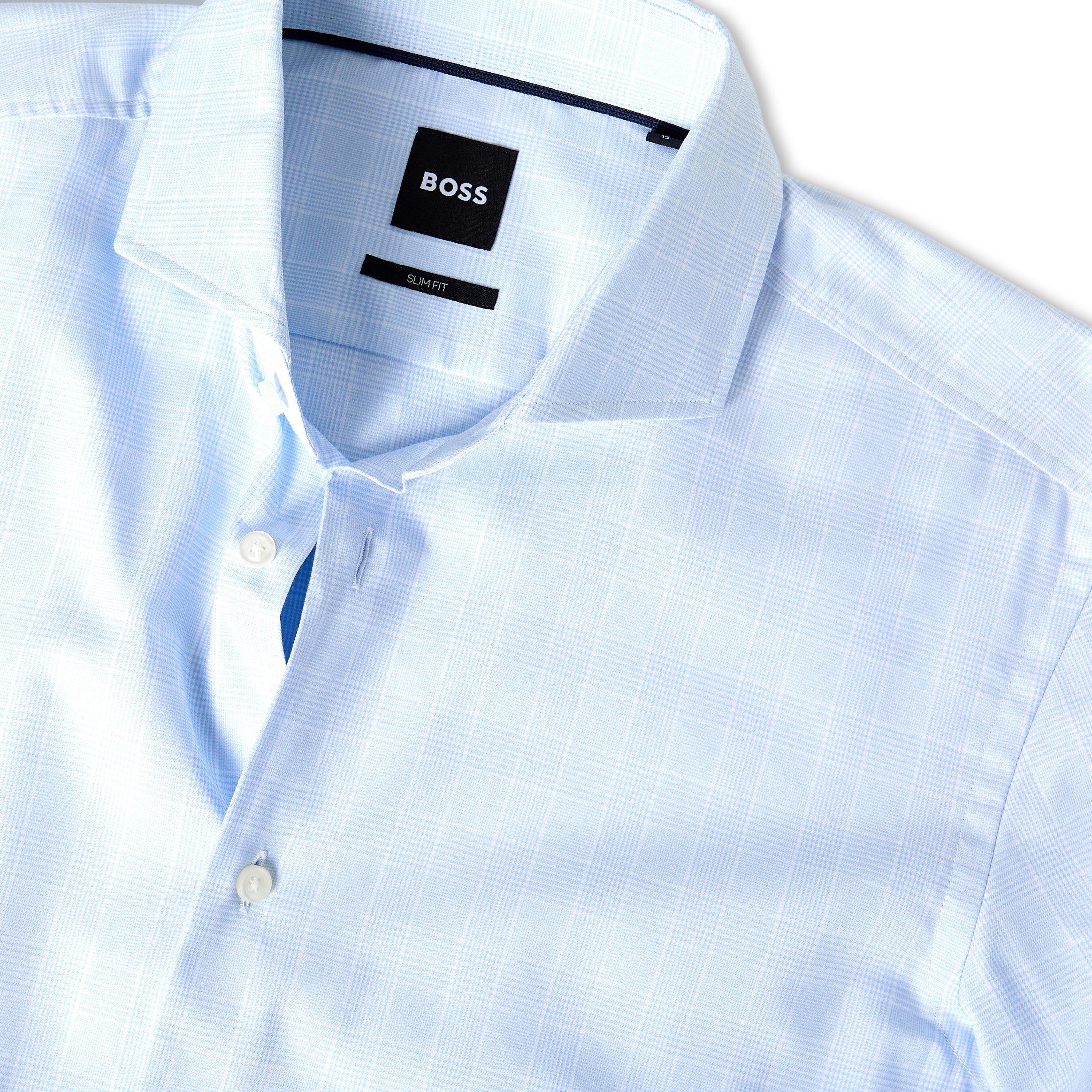 Pastel Blue - Boss - H-Hank-Spread-C1-222 10261797 Oxford Shirt Mens - 3