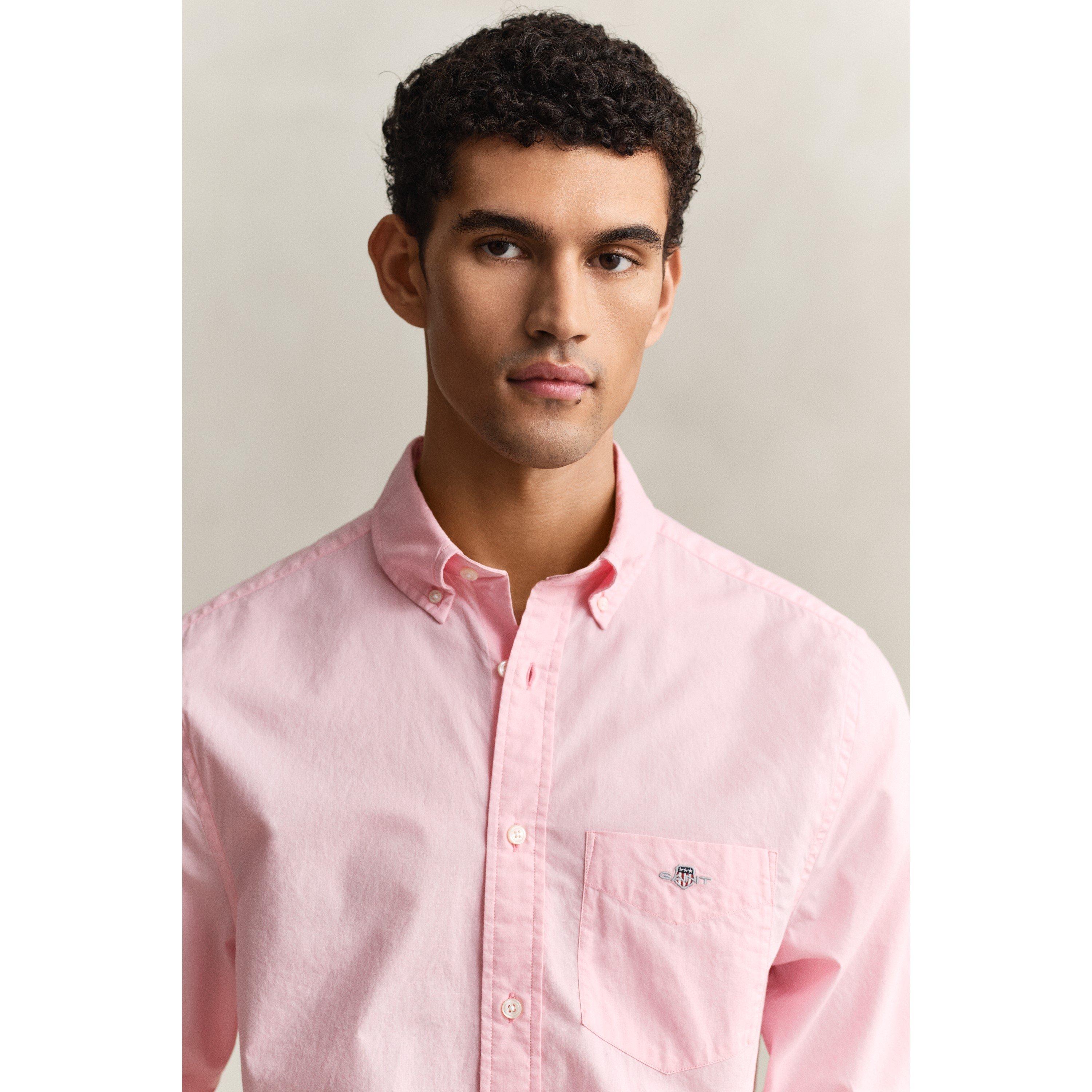 Washed Pink 666 - Gant - Regular Fit Poplin Shirt - 4