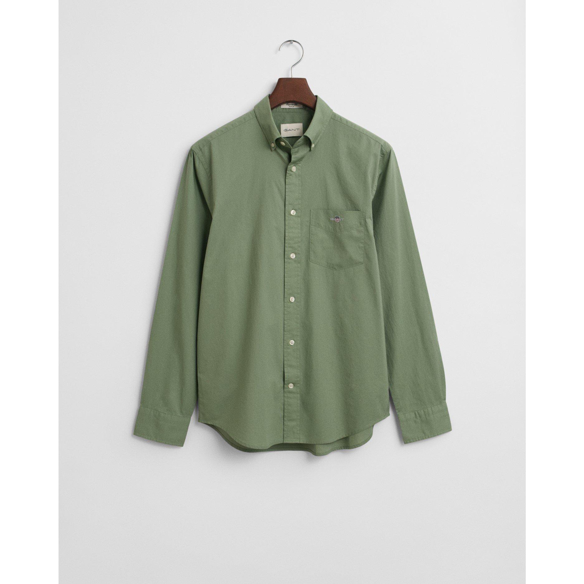 Gant Regular Fit Poplin Shirt - Kalamata Green - XL