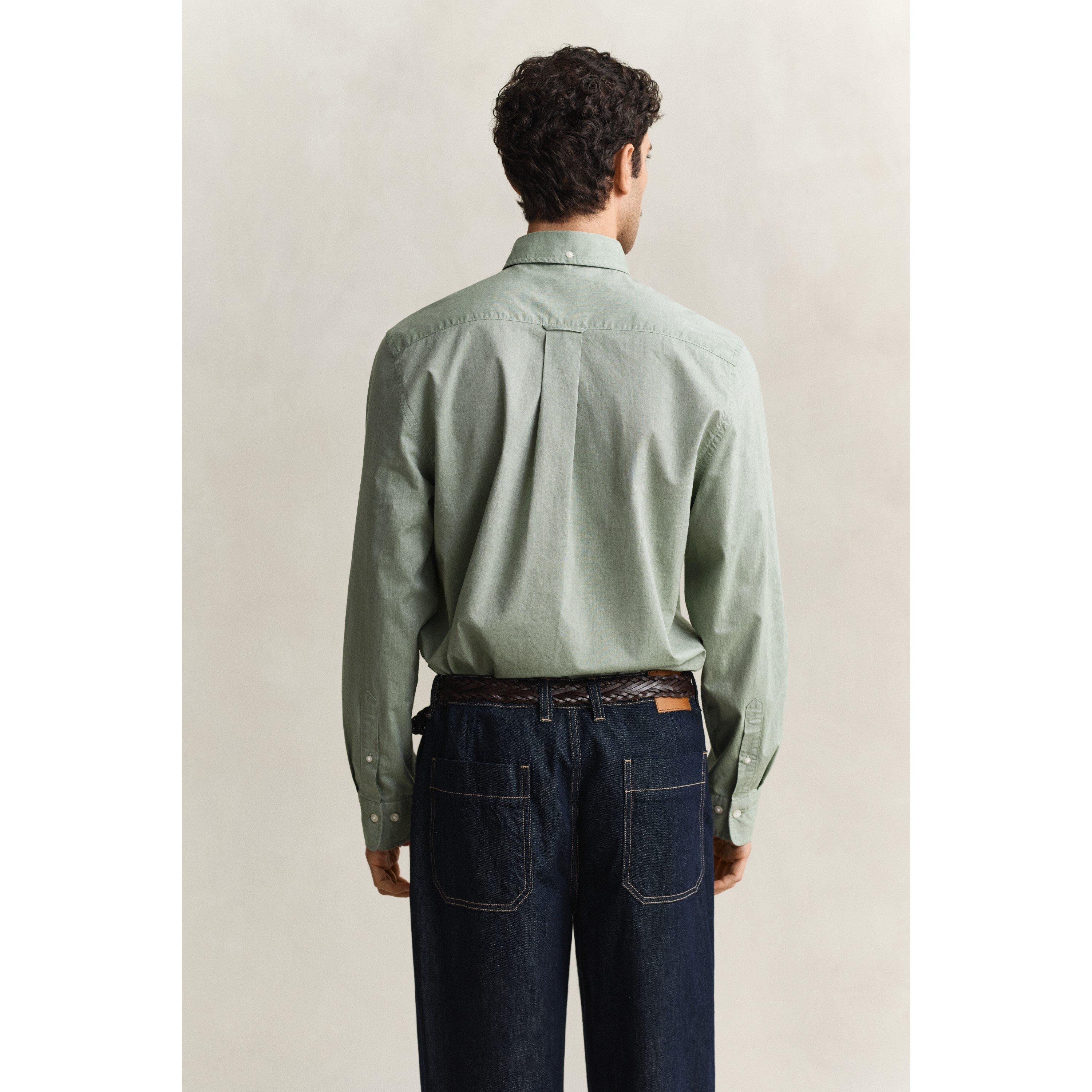 Herb Green 354 - Gant - Regular Fit Poplin Shirt - 2