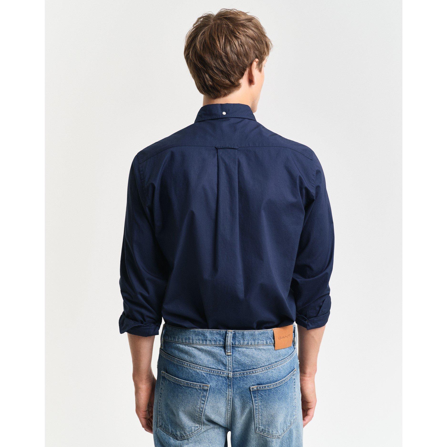 Marineblauw 410 - Gant - Regular Fit Poplin Shirt - 2