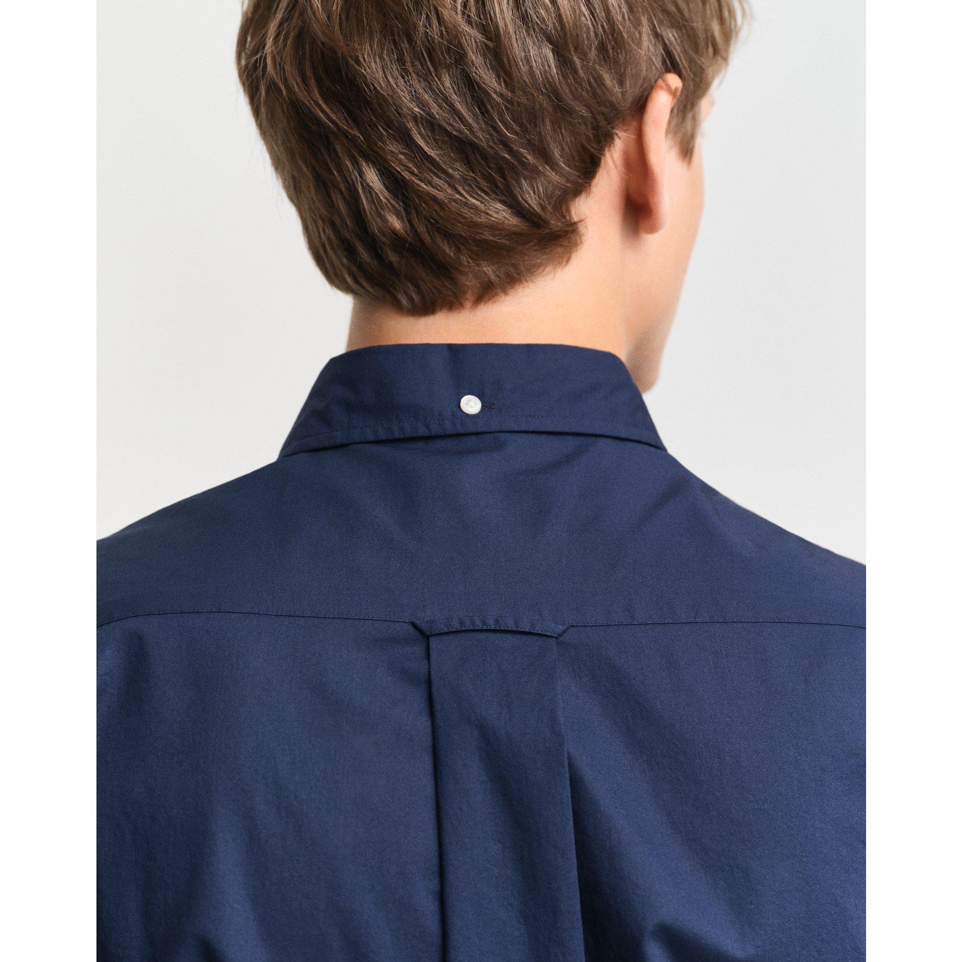 Marineblauw 410 - Gant - Regular Fit Poplin Shirt - 8