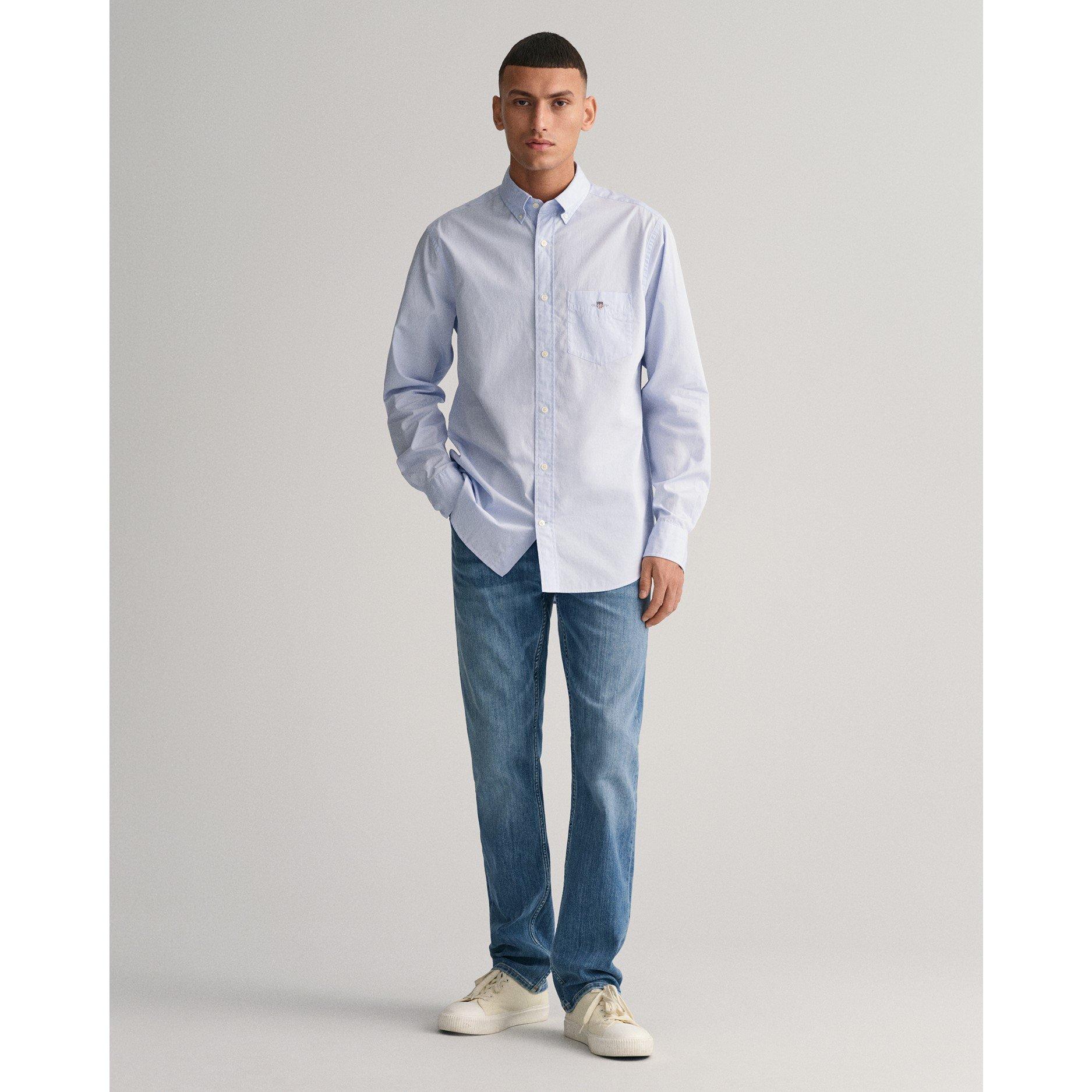 Hellblau 455 - Gant - Regular Fit Poplin Shirt - 2