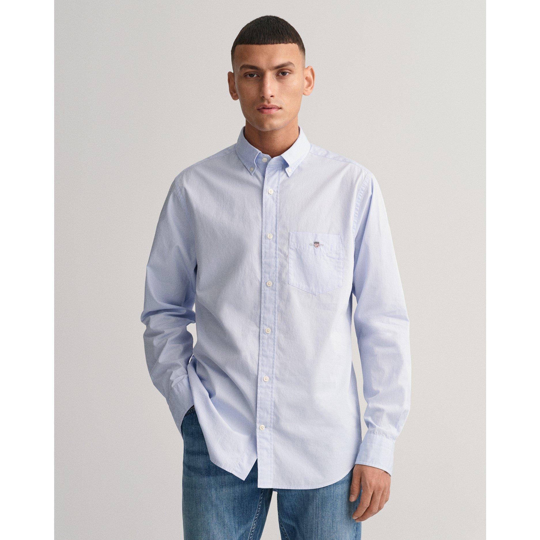 Hellblau 455 - Gant - Regular Fit Poplin Shirt - 3