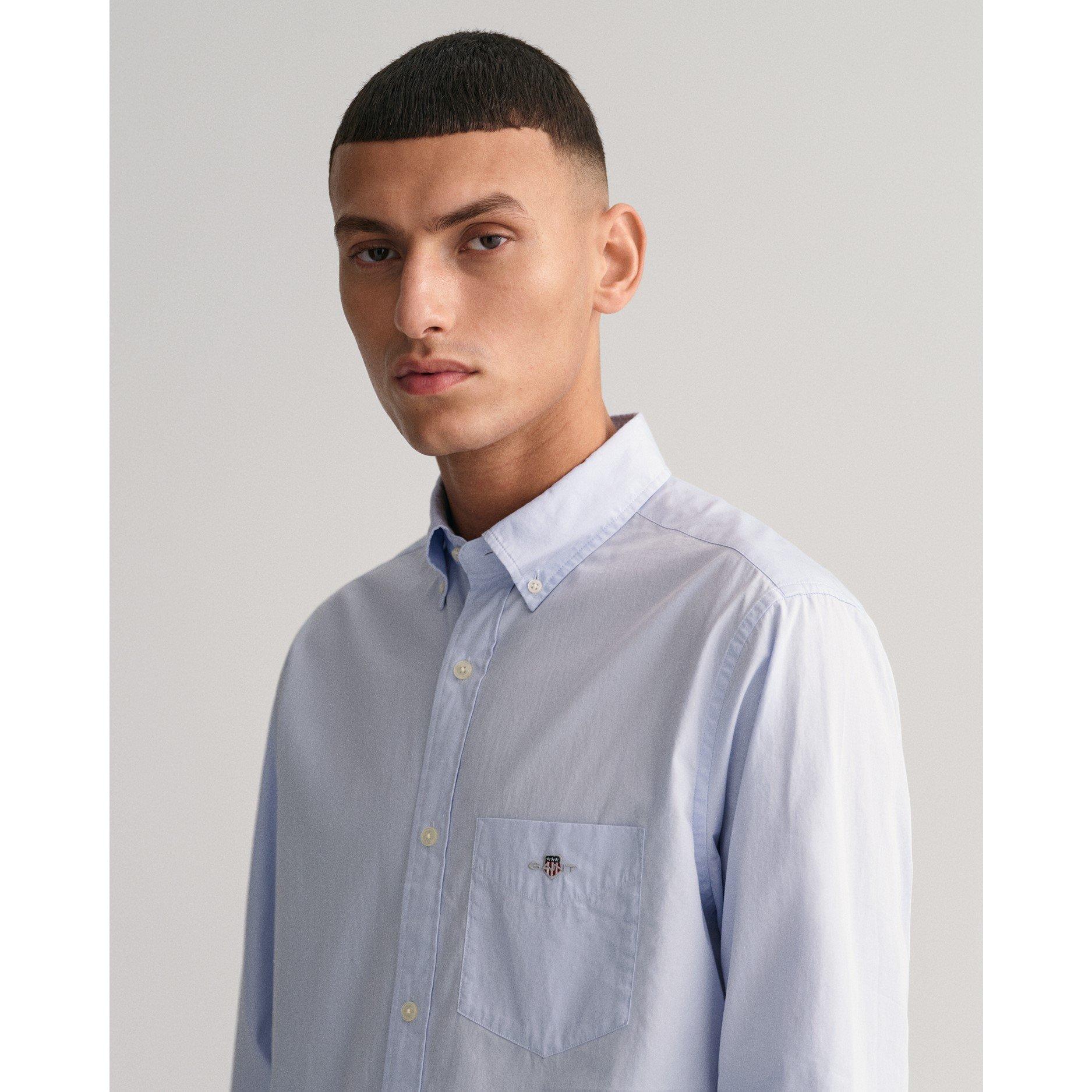 Hellblau 455 - Gant - Regular Fit Poplin Shirt - 5