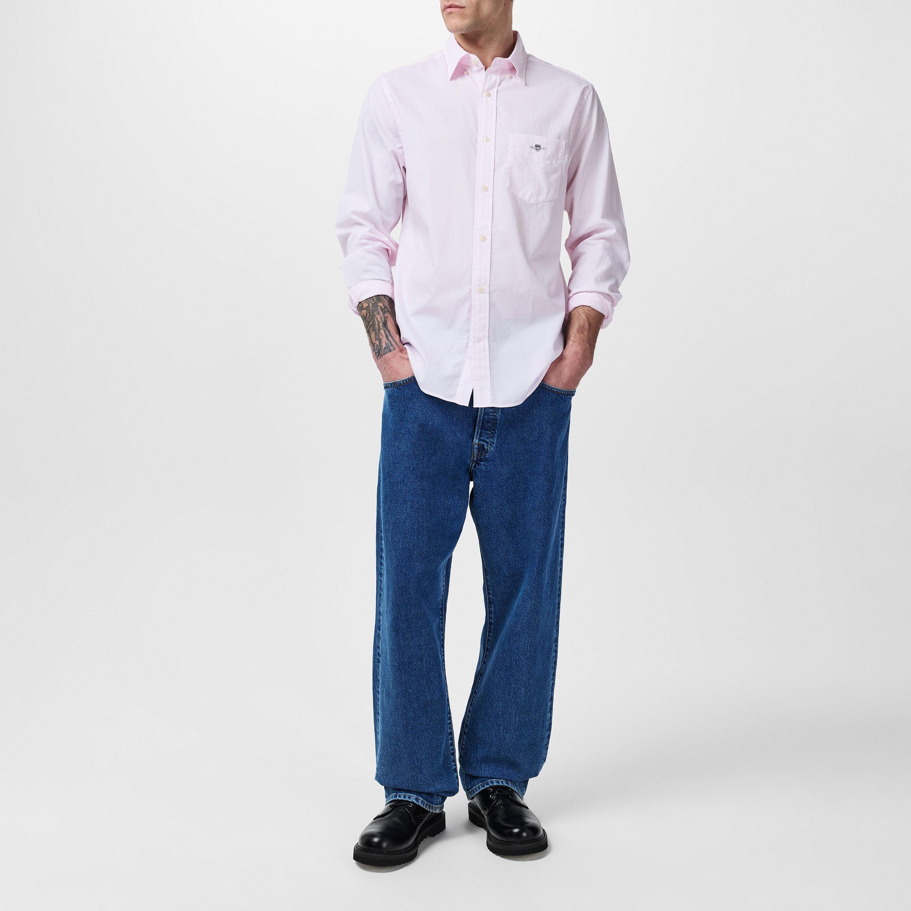 Pale Pink 662 - Gant - Poplin Banker Shirt - 7