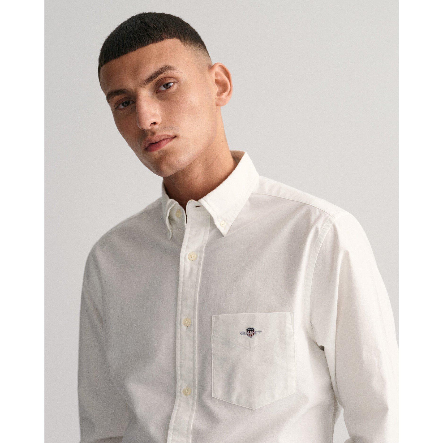 White 110 - Gant - Regular Fit Oxford Shirt - 5