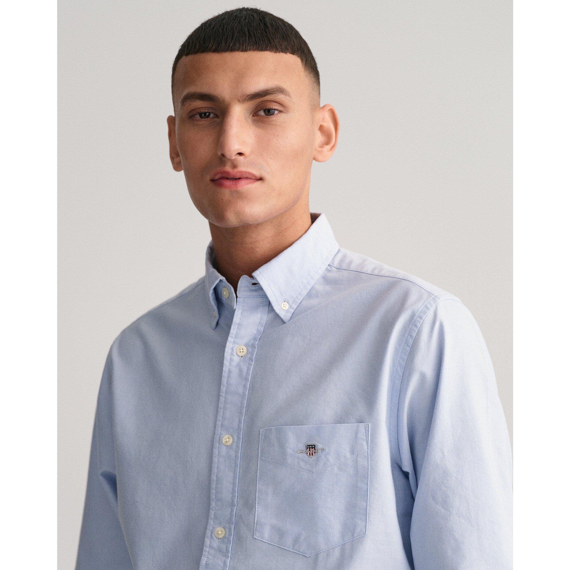Pale Blue 455 - Gant - Regular Fit Oxford Shirt - 4