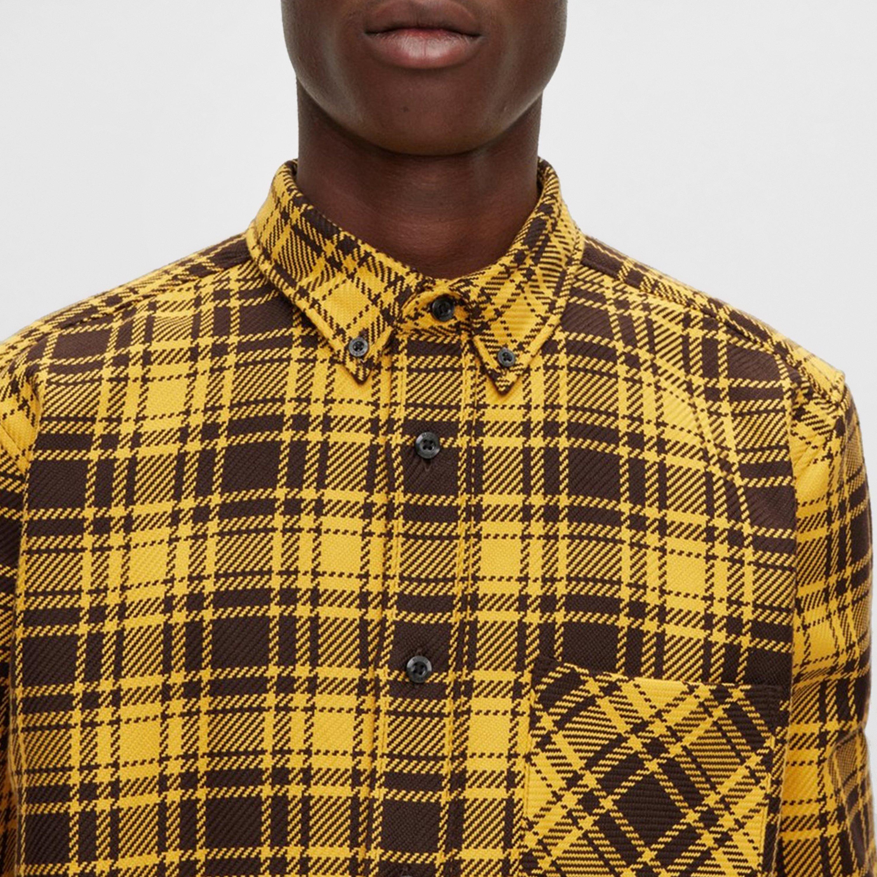 Med Yellow 720 - Hugo - Men's Ermann Long Sleeve Patterned Shirt - 4