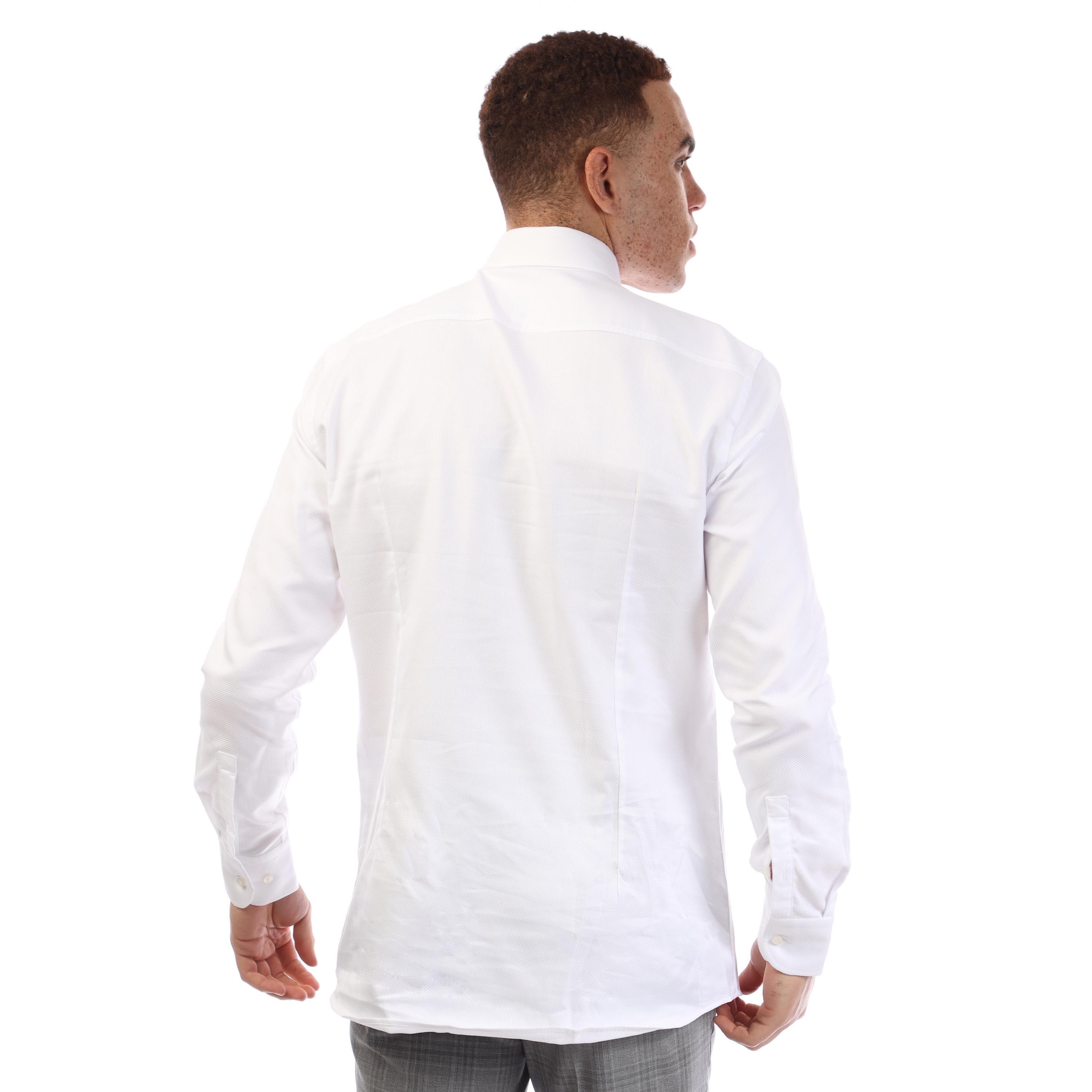 White - Boss - H-Hank-Spread-C1-222 10264050 Oxford Shirt Mens - 3