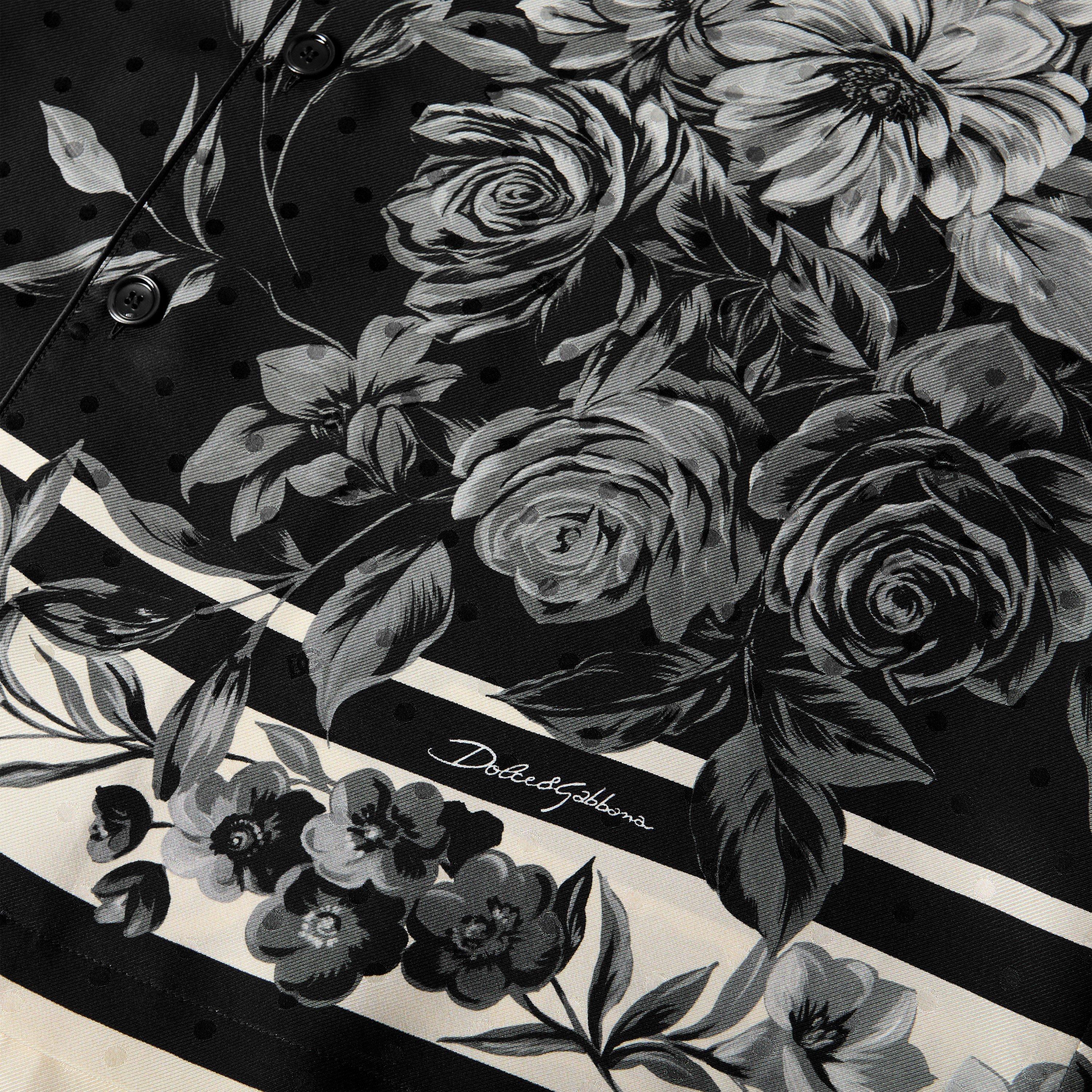 Black - Dolce and Gabbana - DG Bouquet LS Shirt Sn61 - 3