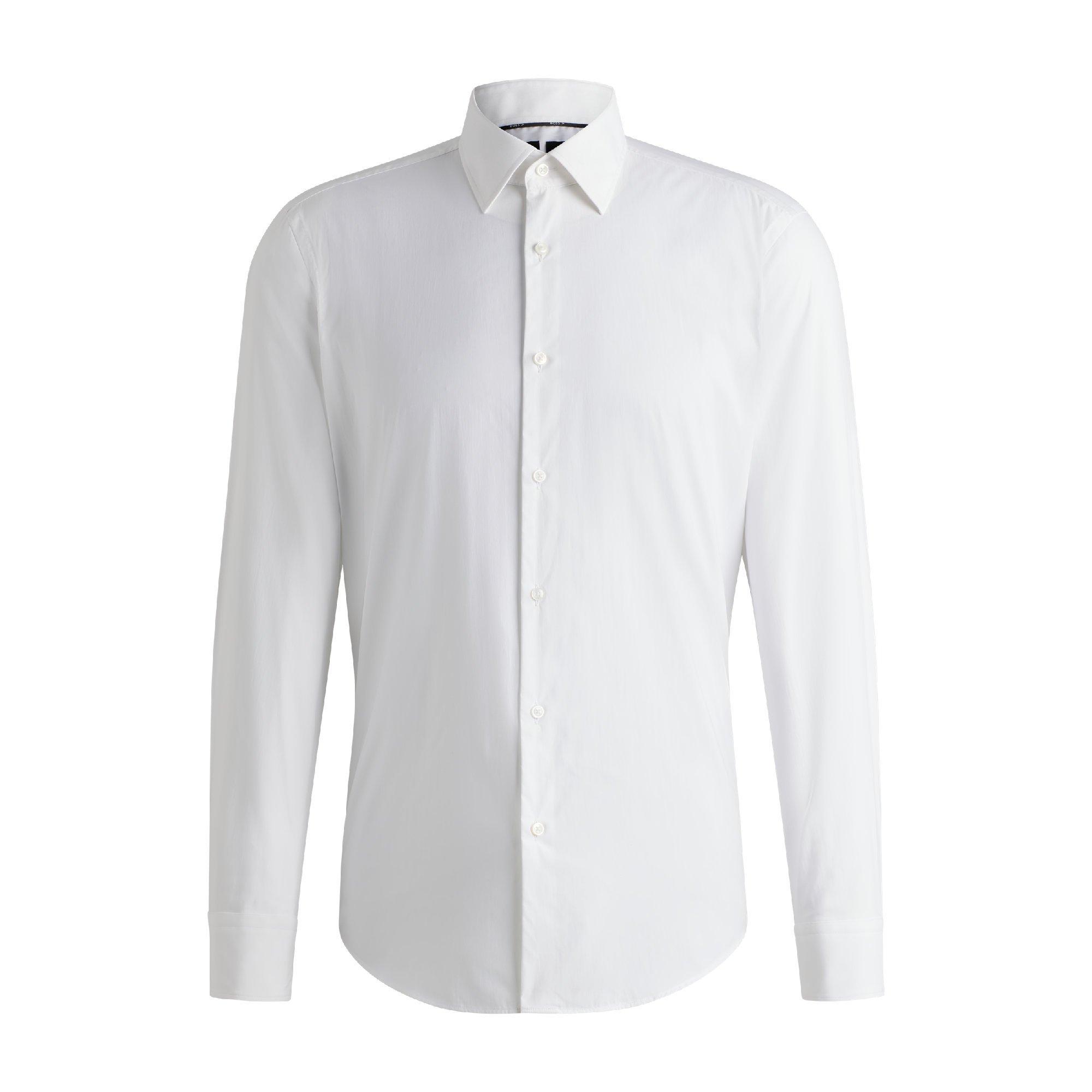 White - Boss - P-Joe-Kent-C1-222 10264845 01 Oxford Shirt Mens - 4