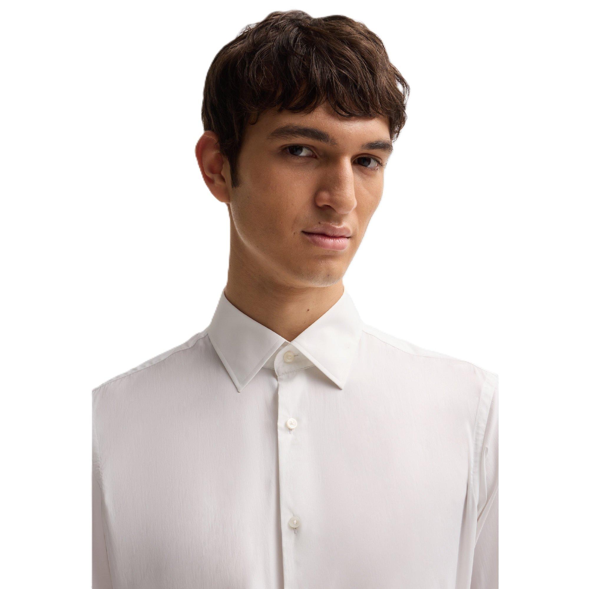 White - Boss - Men's P Joe Kent Long Sleeve Oxford Shirt - 4