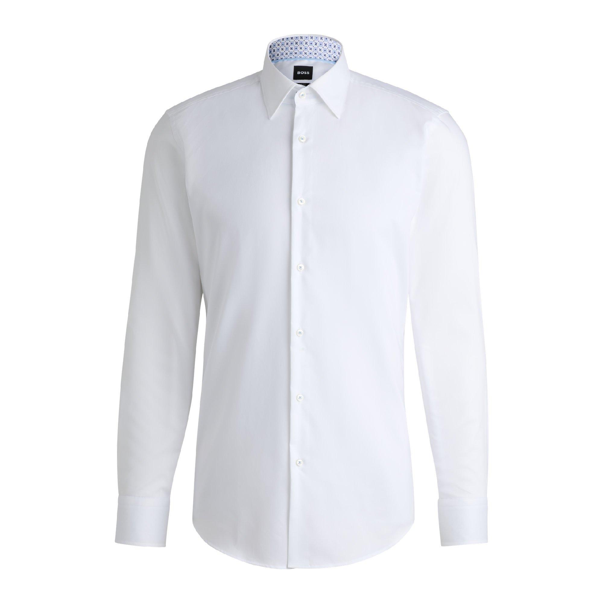 White - Boss - H-Hank-Kent-C3-214 10245425 08 Oxford Shirt Mens - 4