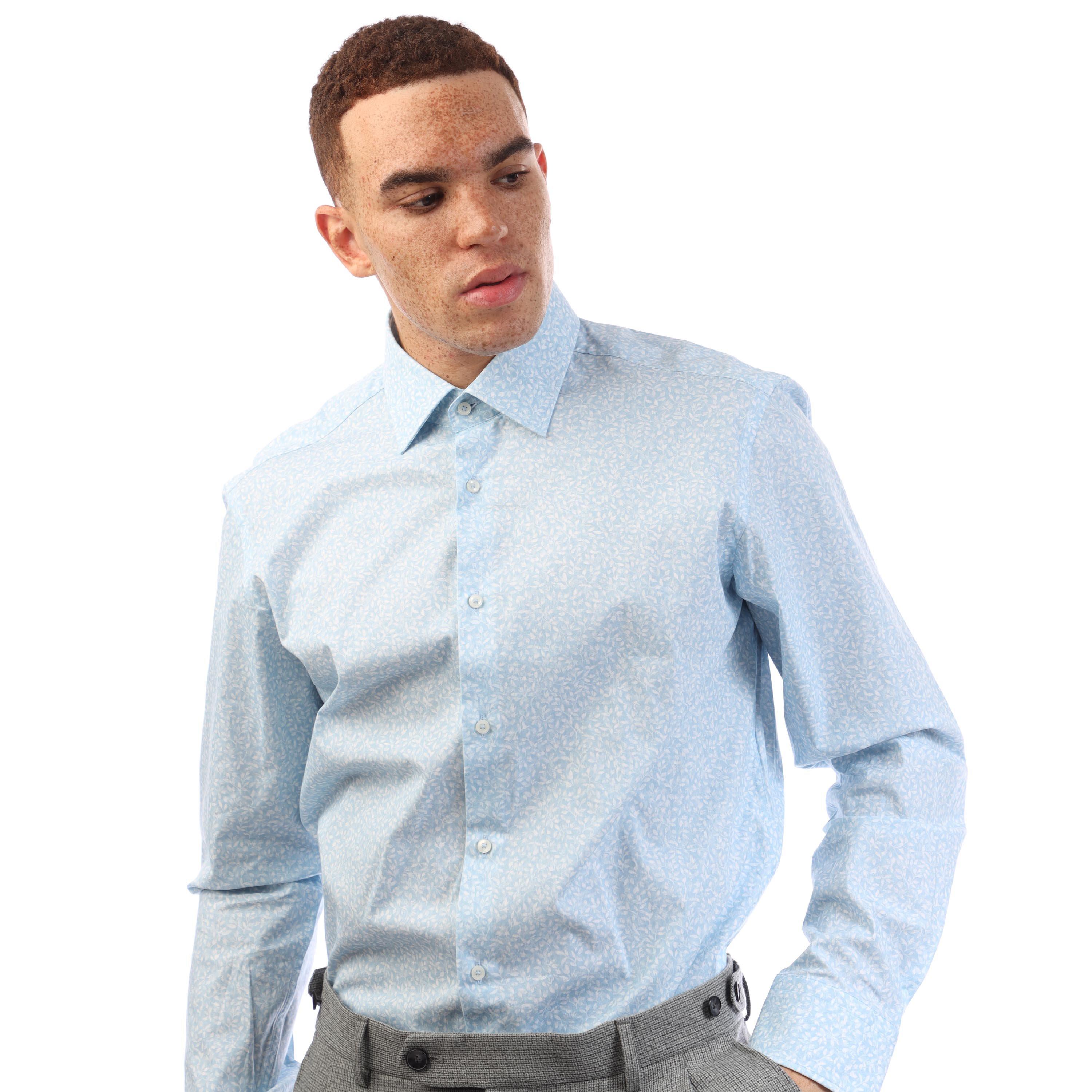 Pastel Blue - Boss - H-Joe-Kent-C1-214 10264152 01 Oxford Shirt Mens - 3