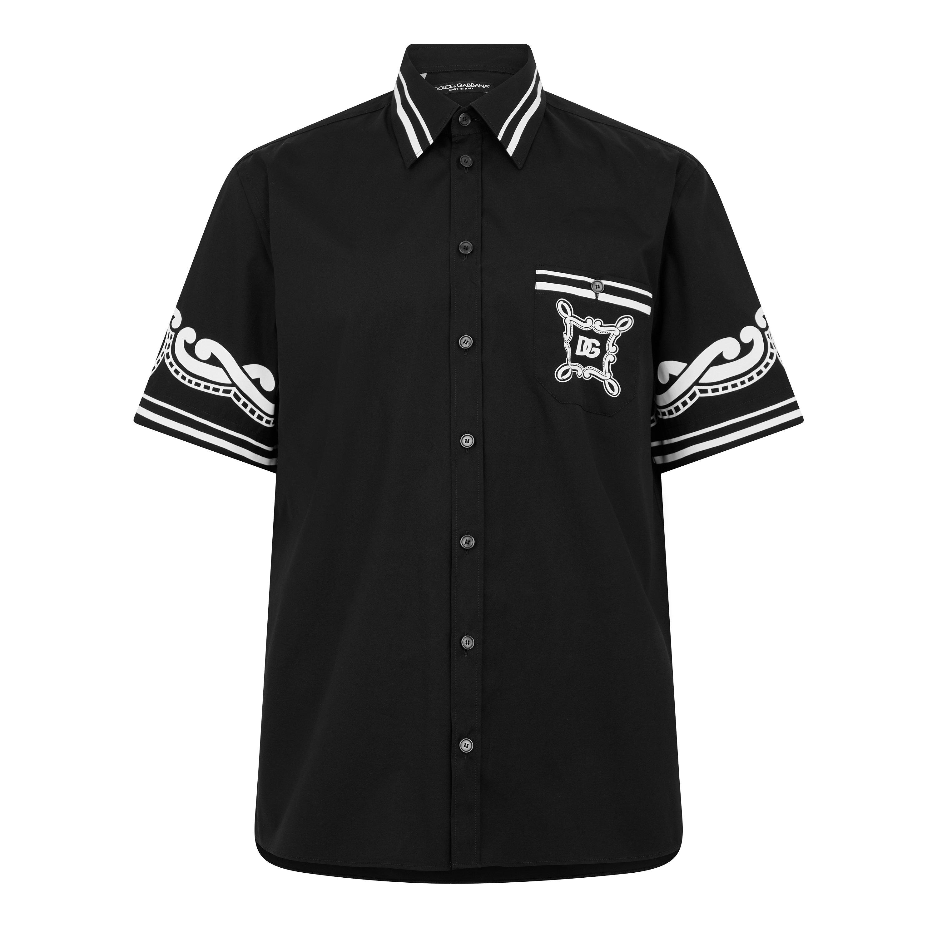 Black - Dolce and Gabbana - Bandana Short Sleeve Shirt - 1