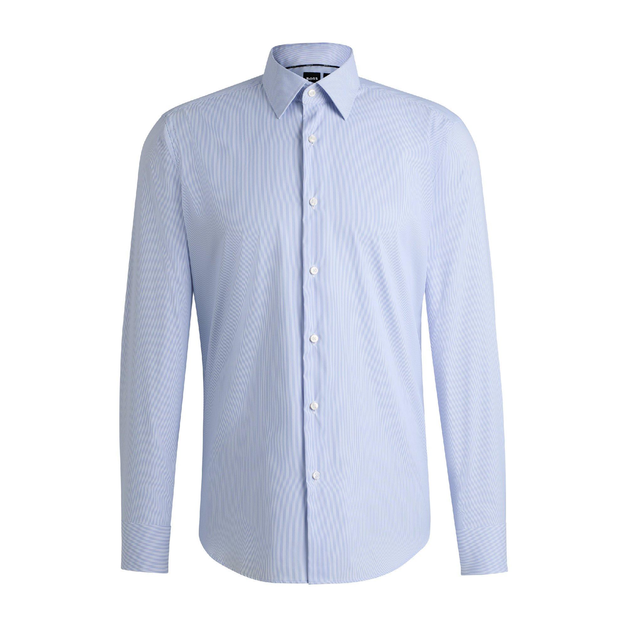 Pastel Blue - Boss - P-Joe-Kent-C1-222 10264852 01 Oxford Shirt Mens - 4