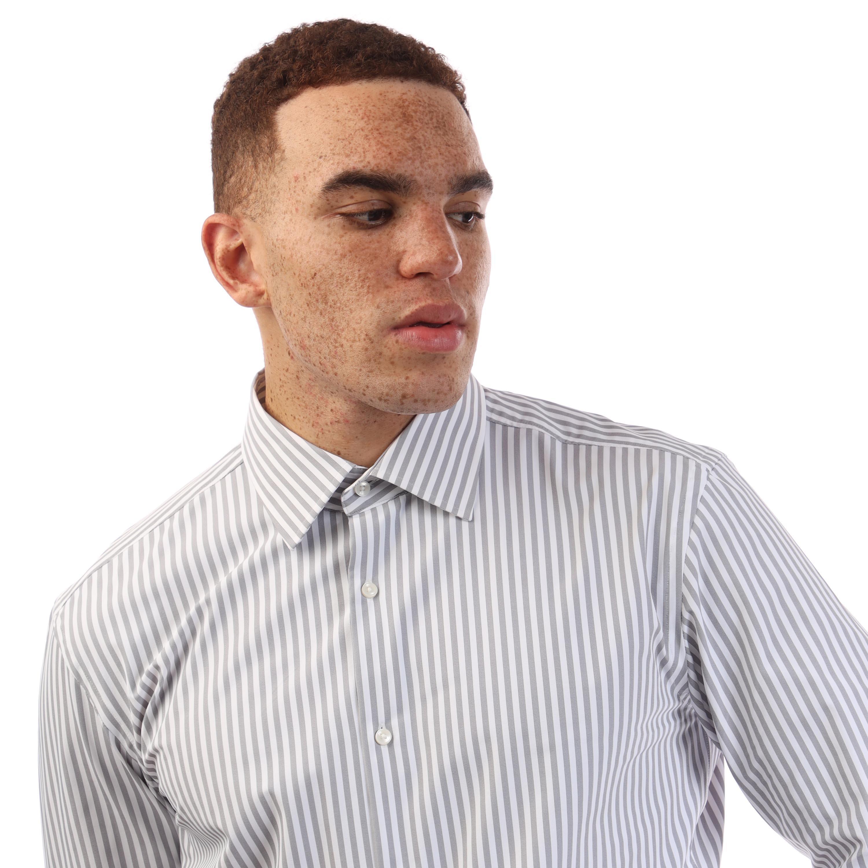 Medium Grey - Boss - P-Hank-Kent-C1-222 10265100 01 Oxford Shirt Mens - 2