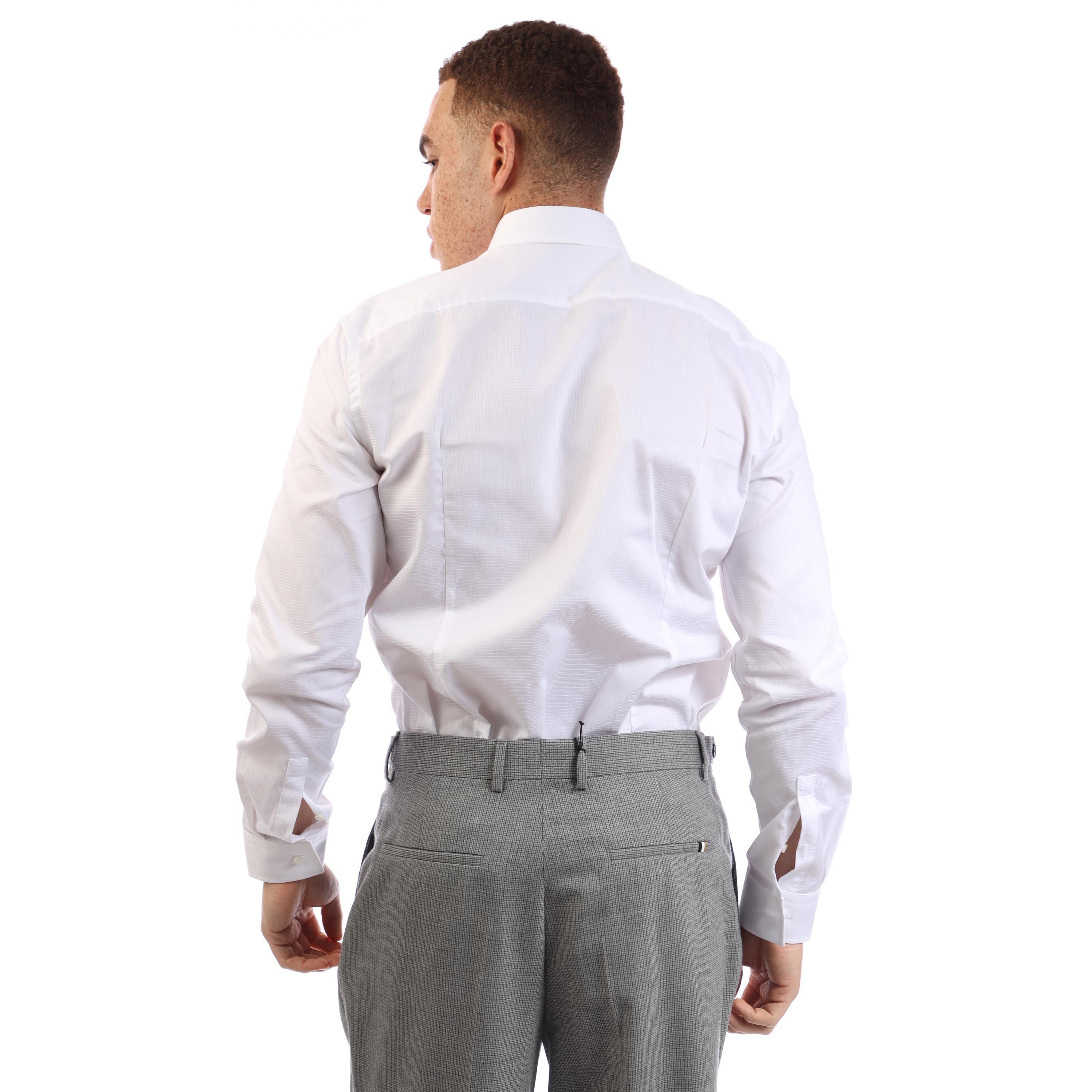 White - Boss - H-Hank-Spread-Cv-244 10264842 Oxford Shirt Mens - 3