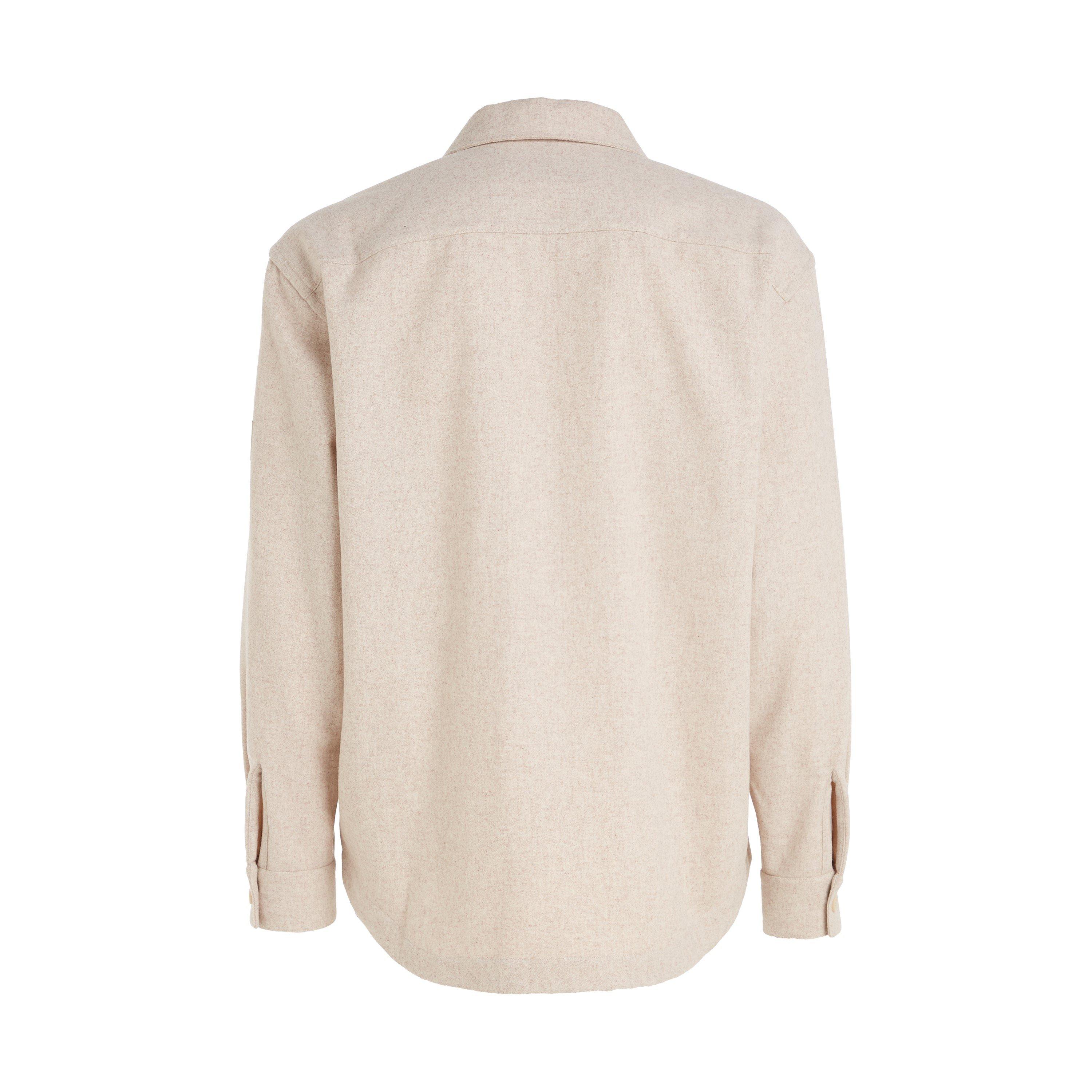 Fog PB5 - Calvin Klein - Men's Wool Blend Long-Sleeve Plain Shirt - 6