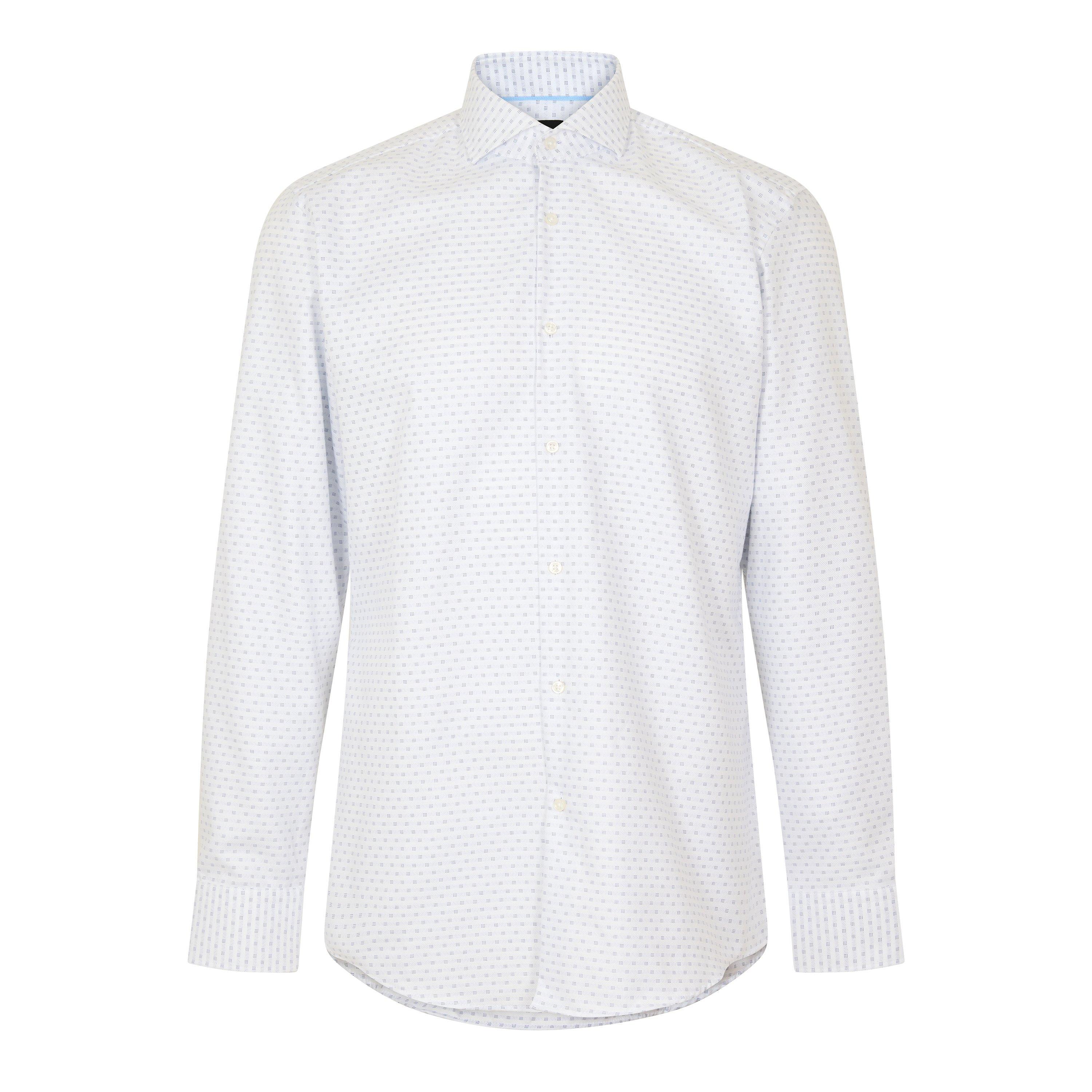 White - Boss - Men's H Hank Long Sleeve Oxford Shirt - 1