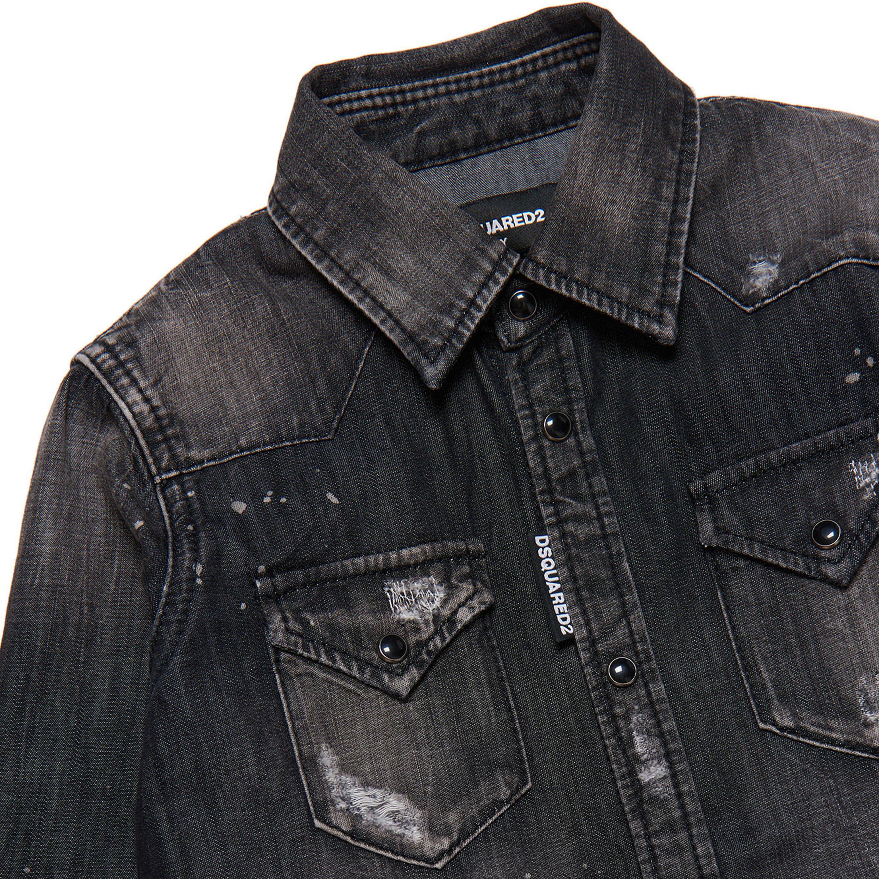 Black DQ02 - DSquared2 - Denim Shirt Juniors - 3