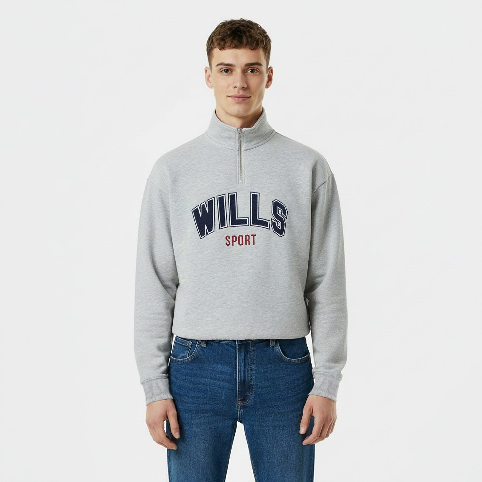 Jack Wills | Men's 1/4 Zip Graphic Fleece | Sports Direct