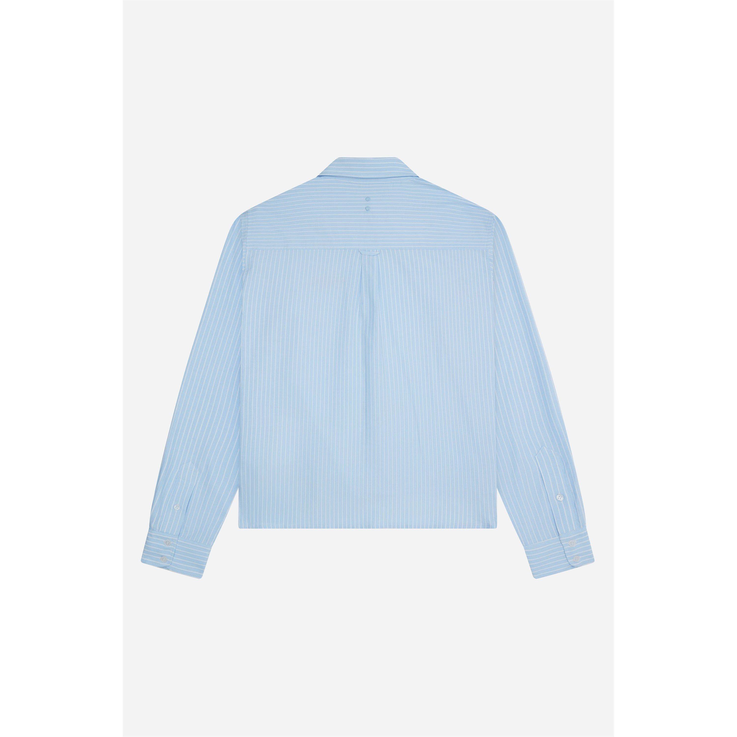 Blue/White - about:blank - Men's Long Sleeve Oxford Shirt - 5