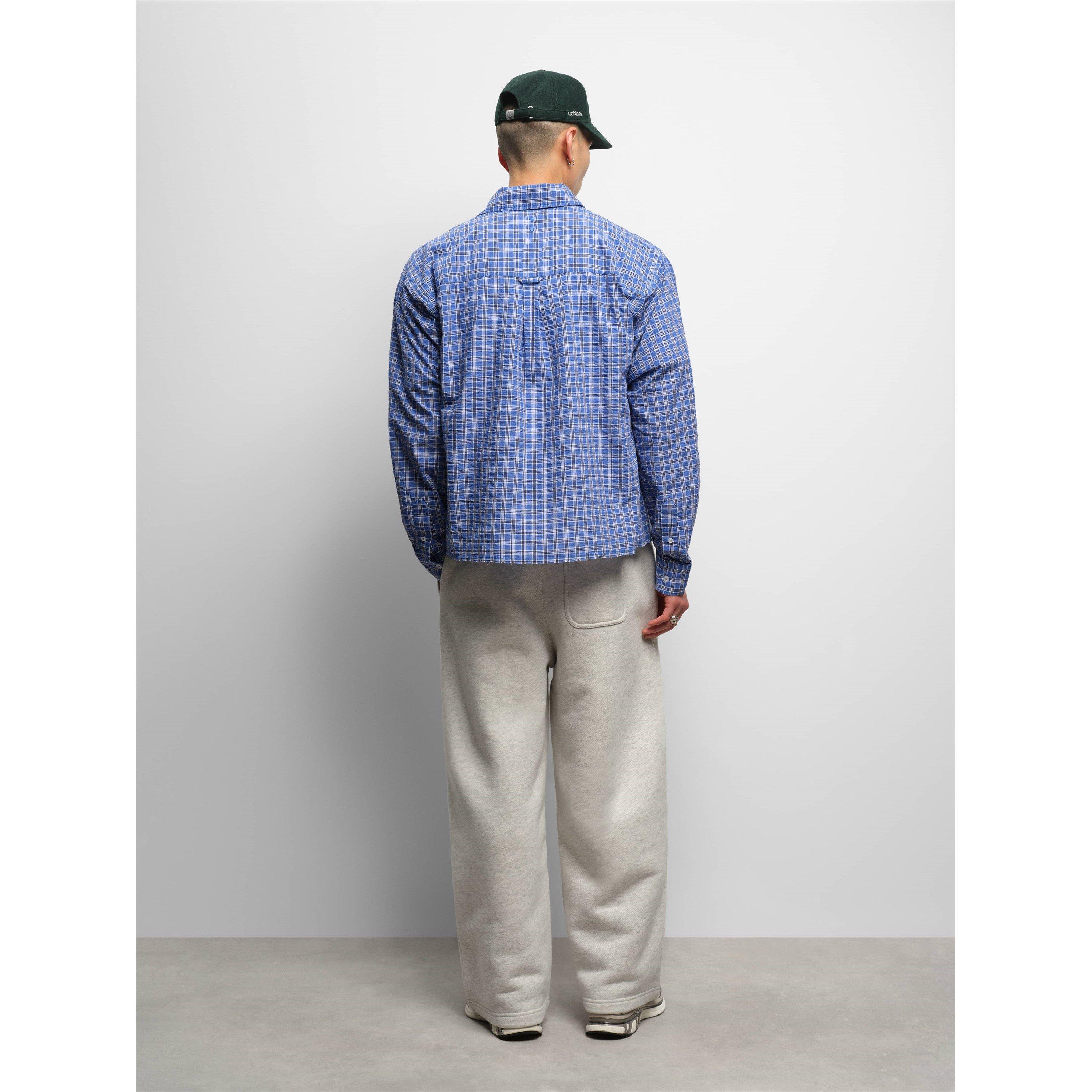 Blue - about:blank - Men's Long Sleeve Patterned Shirt - 4