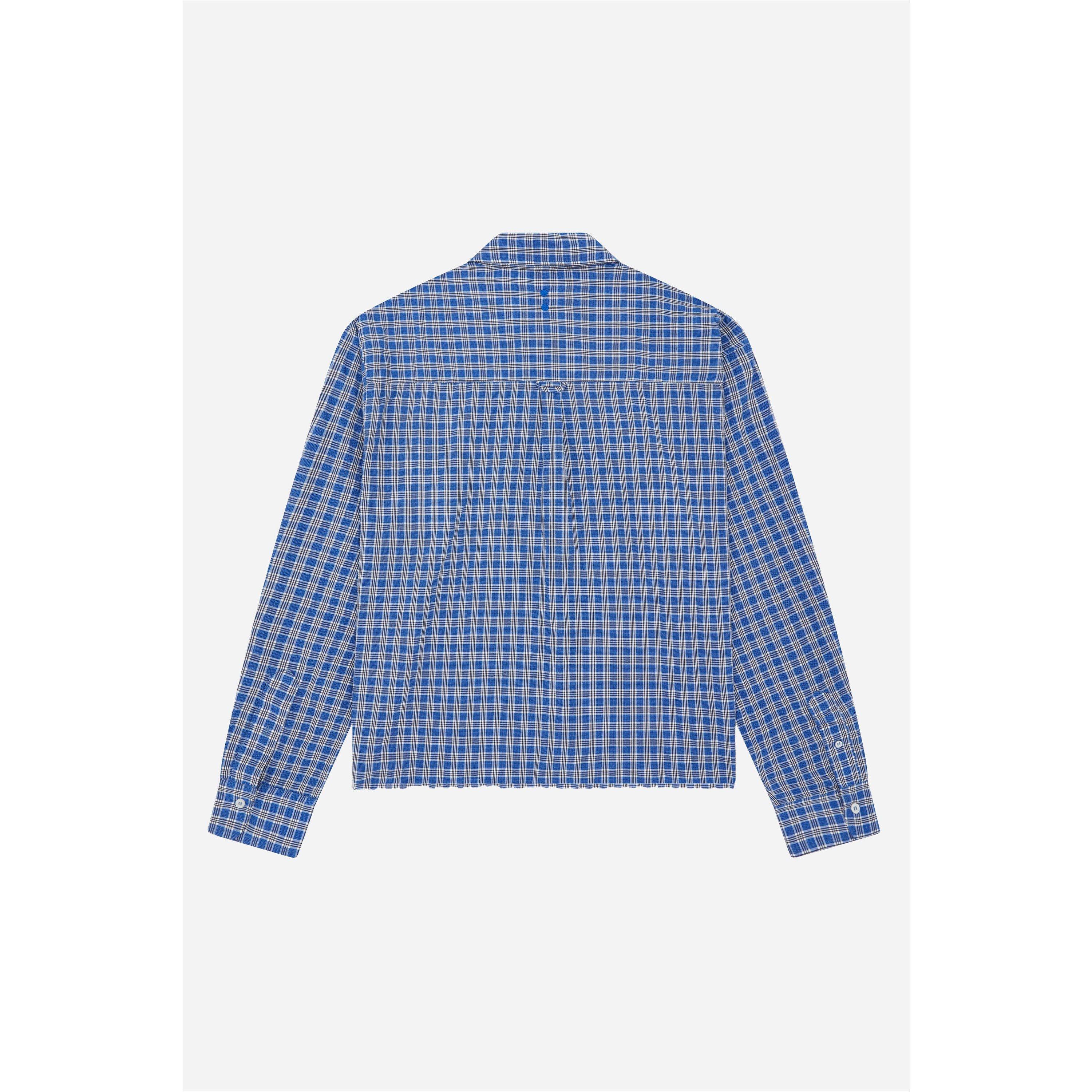 Blue - about:blank - Men's Long Sleeve Patterned Shirt - 5