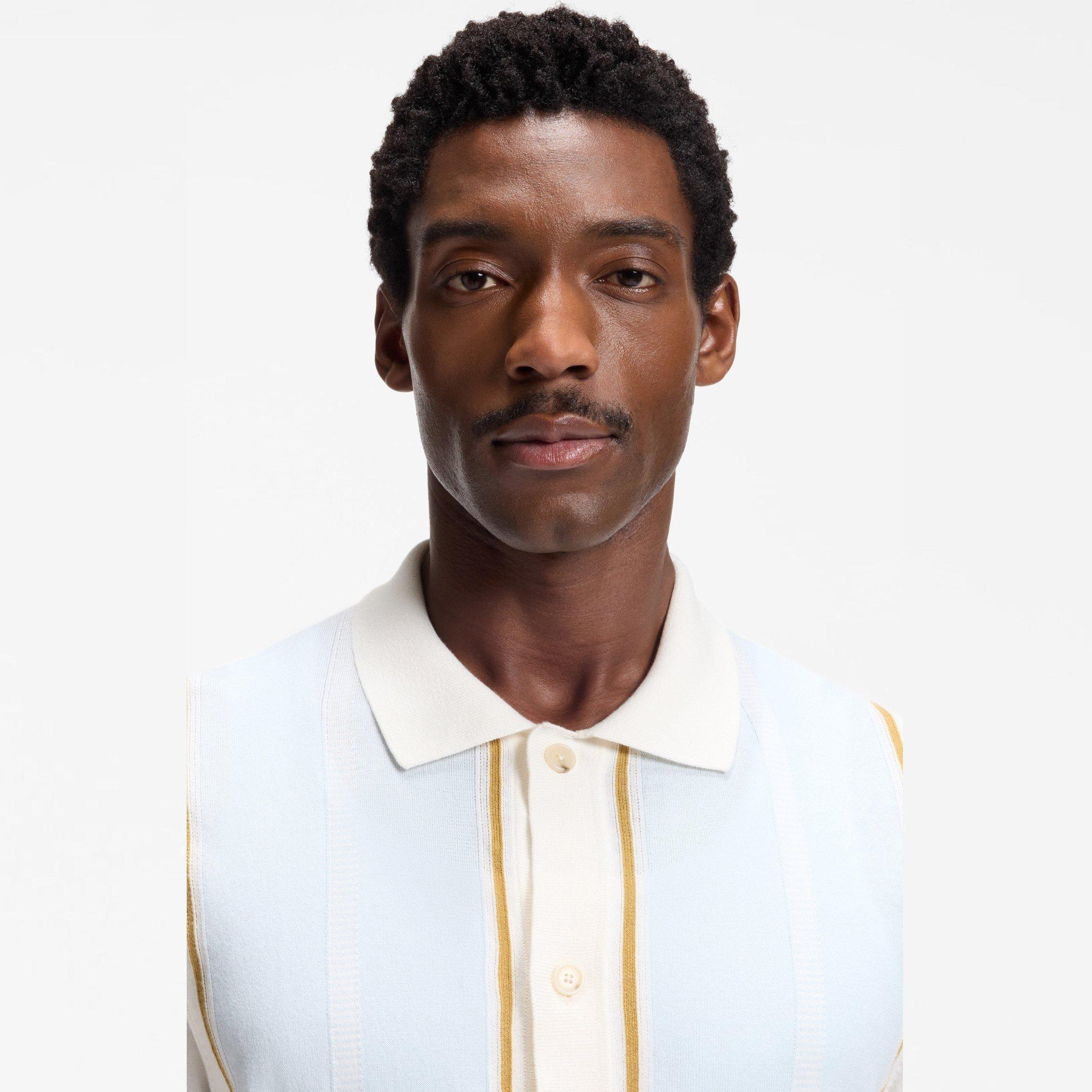 White/Blue 118 - Boss - Men's Patterned Short Sleeve Shirt - 4