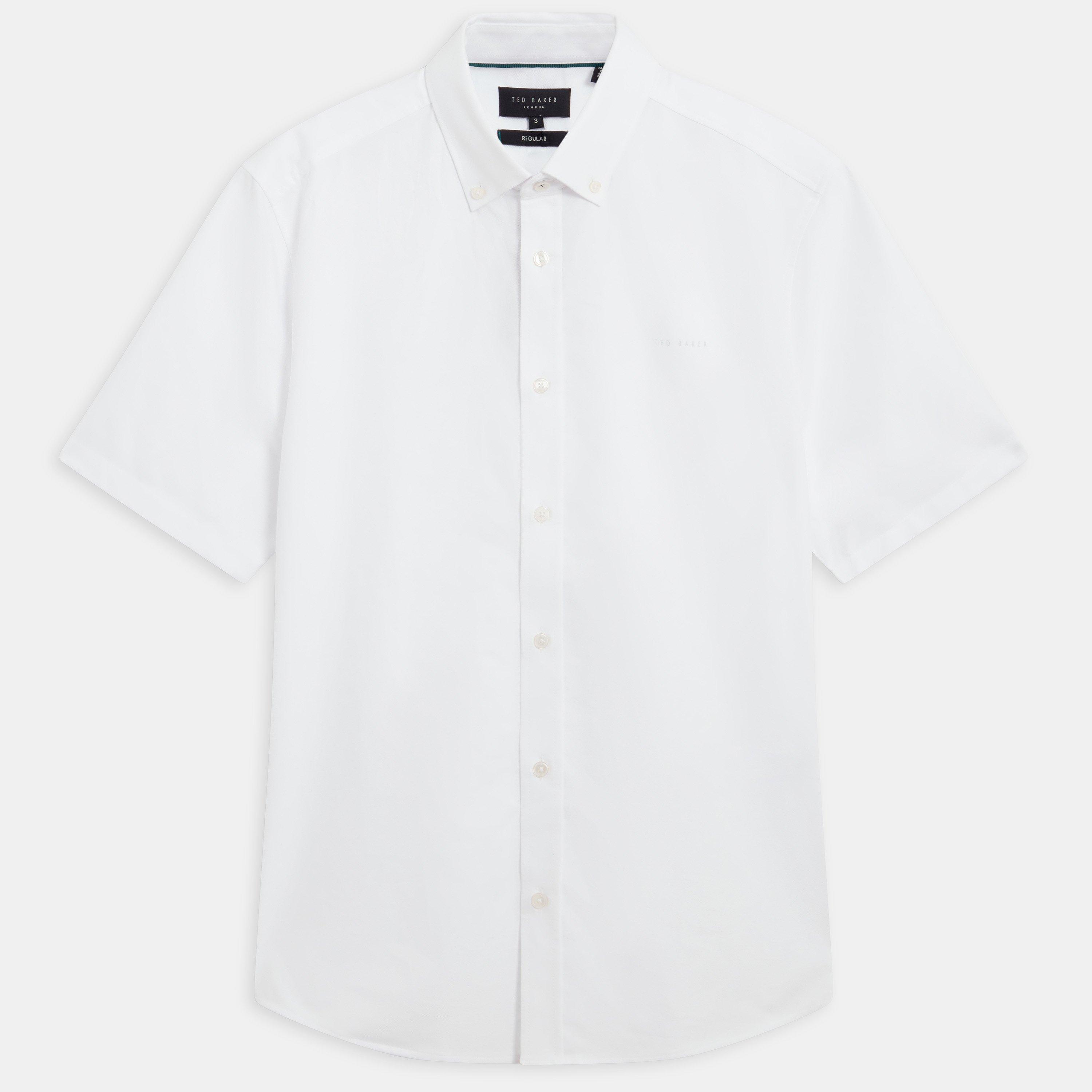 Ted Baker Men's Ss Reg Fit Oxford Shirt - White - XL (5)