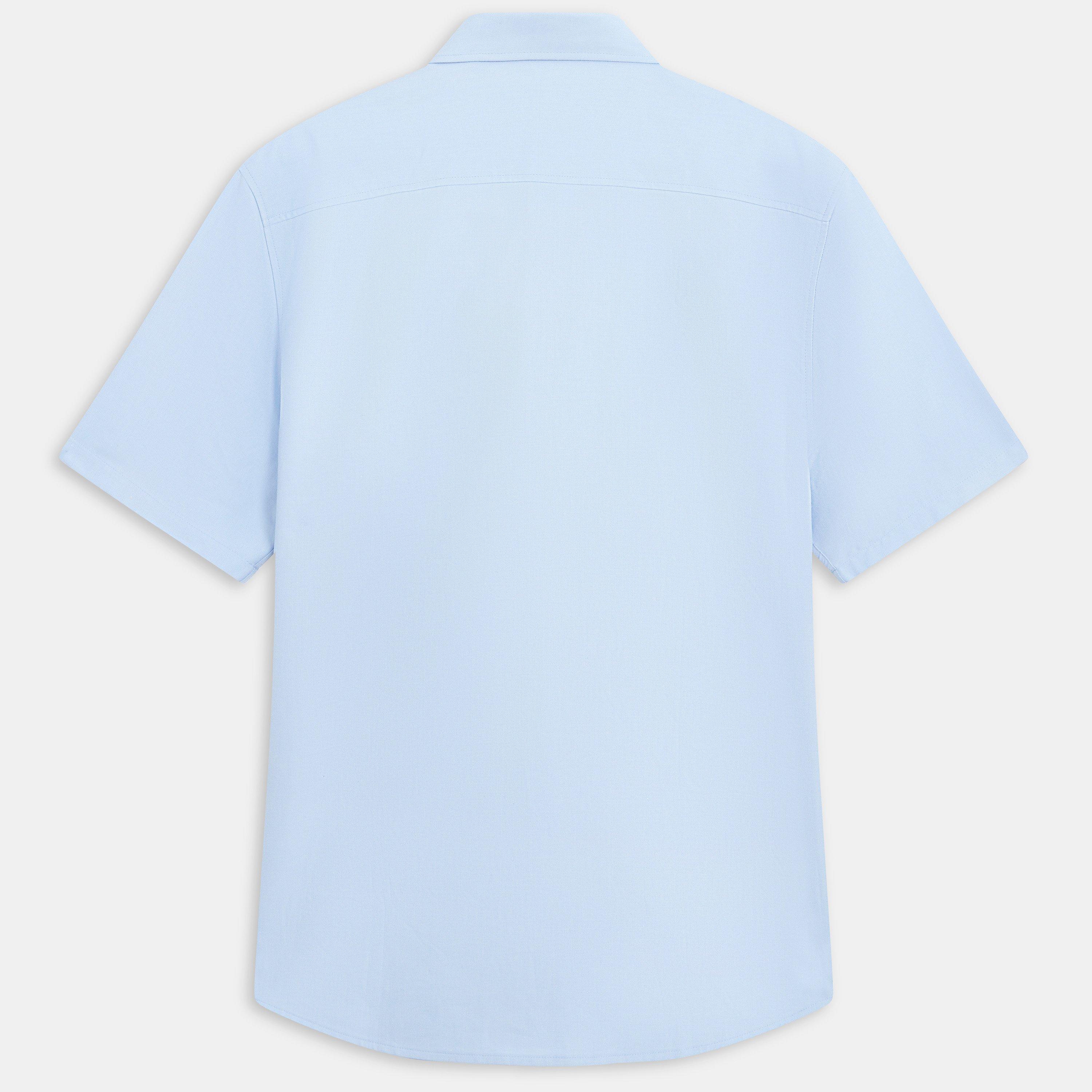 Lt-Blue - Ted Baker - Ted Baker SS Reg Fit Oxford Shirt - 2